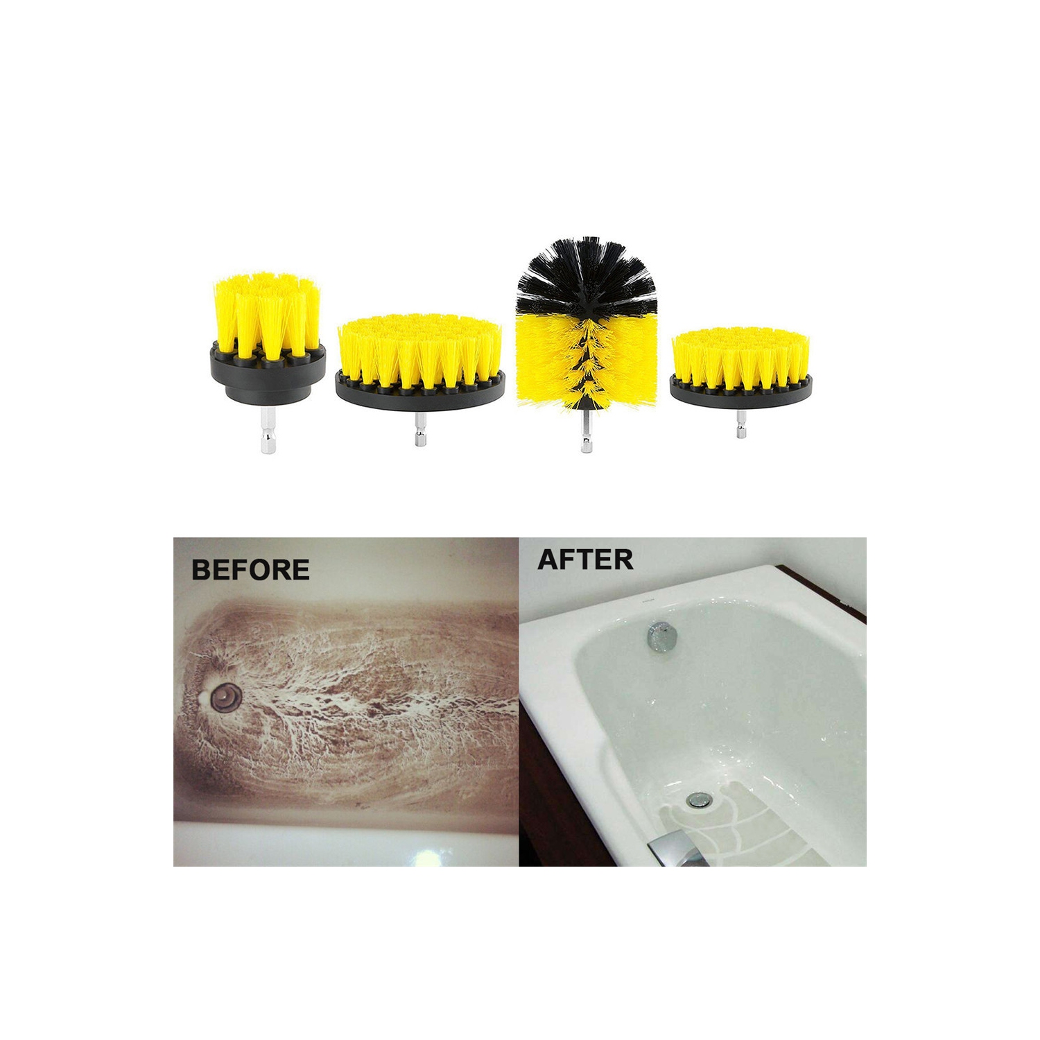 Ensemble de 22 accessoires pour perceuse à colonne d'axGear pour cirage de voiture de nettoyage de cuisine Power Drill