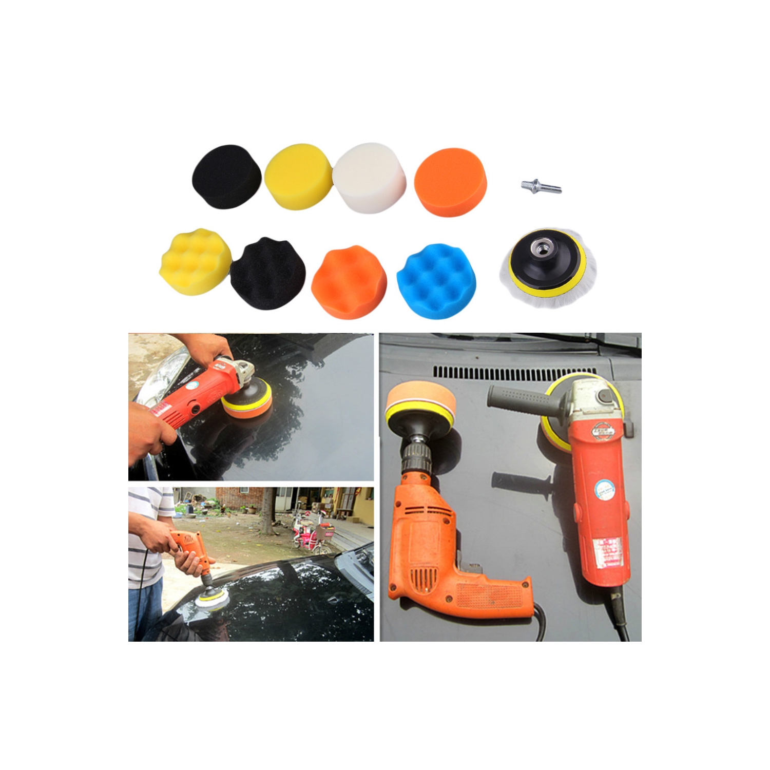 Ensemble de 22 accessoires pour perceuse à colonne d'axGear pour cirage de voiture de nettoyage de cuisine Power Drill