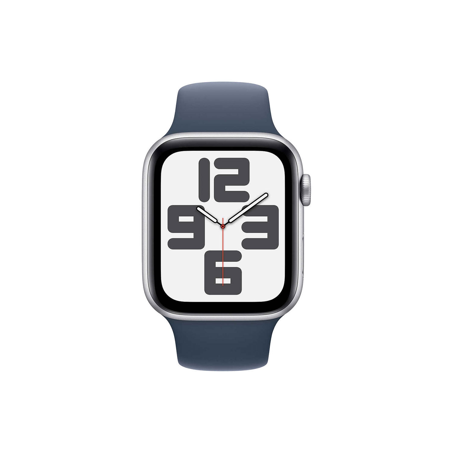 Apple Watch SE 40mm Silver Aluminum Case with Storm Blue Sport Band - Medium / Large (Brand New)