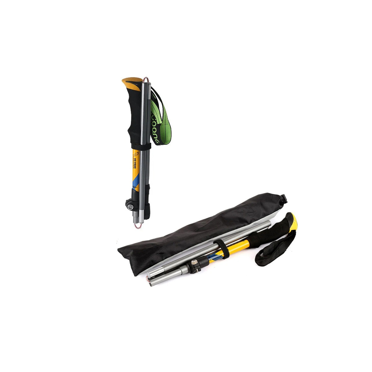 Bâton de randonnée réglable en aluminium pliable avec canne de randonnée d'axGear