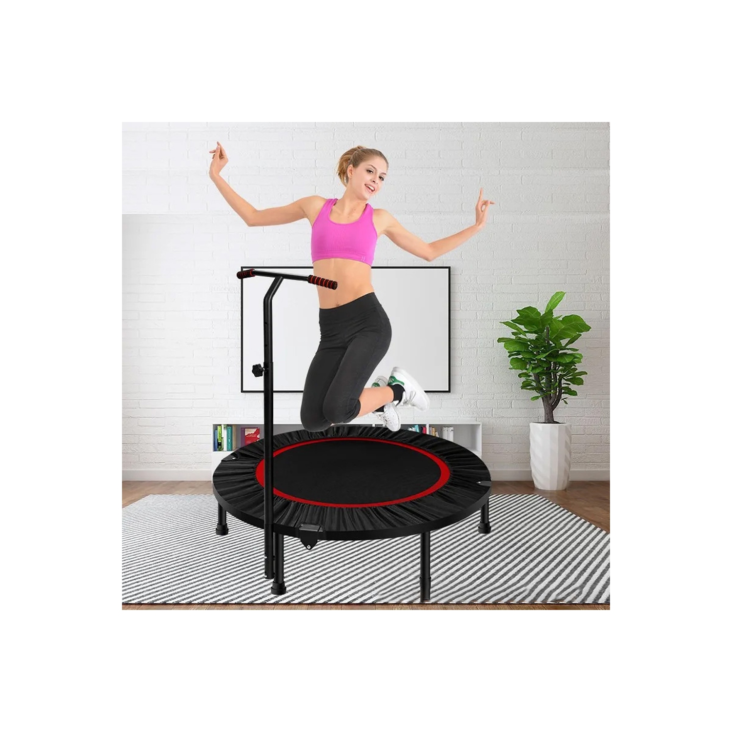 Trampoline de 40 po d'axGear avec panneau d'entraînement pliable pour l'intérieur et l'extérieur