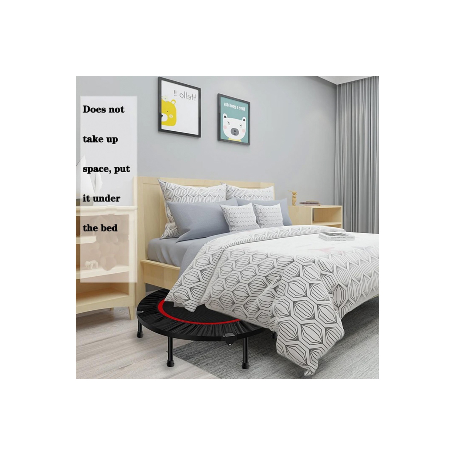 Trampoline de 40 po d'axGear avec panneau d'entraînement pliable pour l'intérieur et l'extérieur