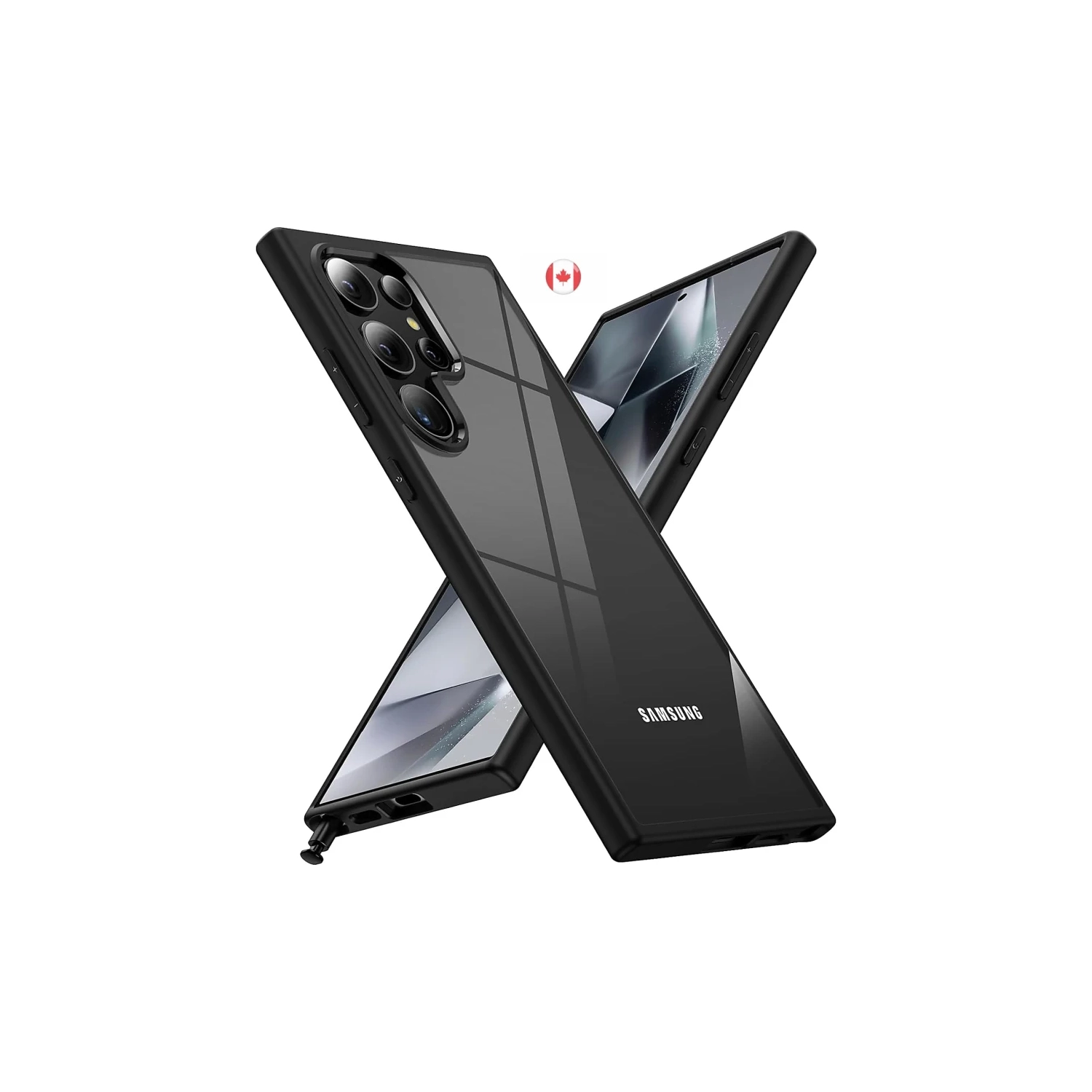 Étui antichoc ultramince de qualité militaire pour Galaxy S24 Ultra de Samsung - anti-jaunissement, recharge sans fil compatible - housse complète -