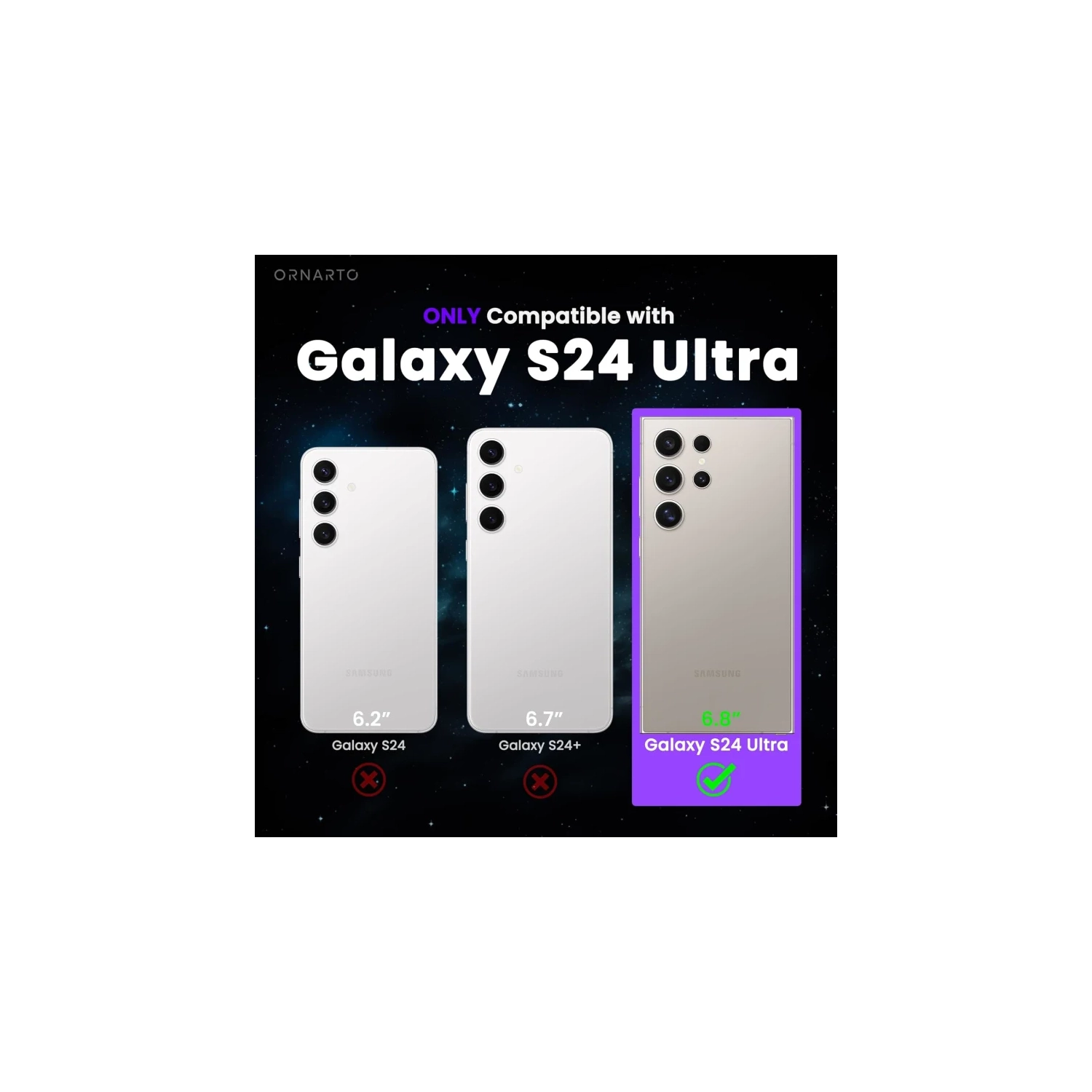 Étui antichoc ultramince de qualité militaire pour Galaxy S24 Ultra de Samsung - anti-jaunissement, recharge sans fil compatible - housse complète -