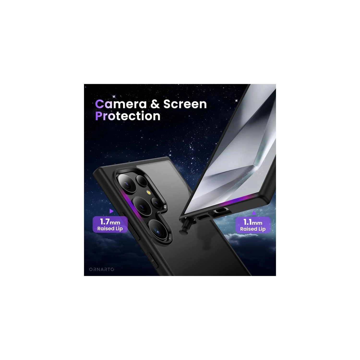 Étui antichoc ultramince de qualité militaire pour Galaxy S24 Ultra de Samsung - anti-jaunissement, recharge sans fil compatible - housse complète -