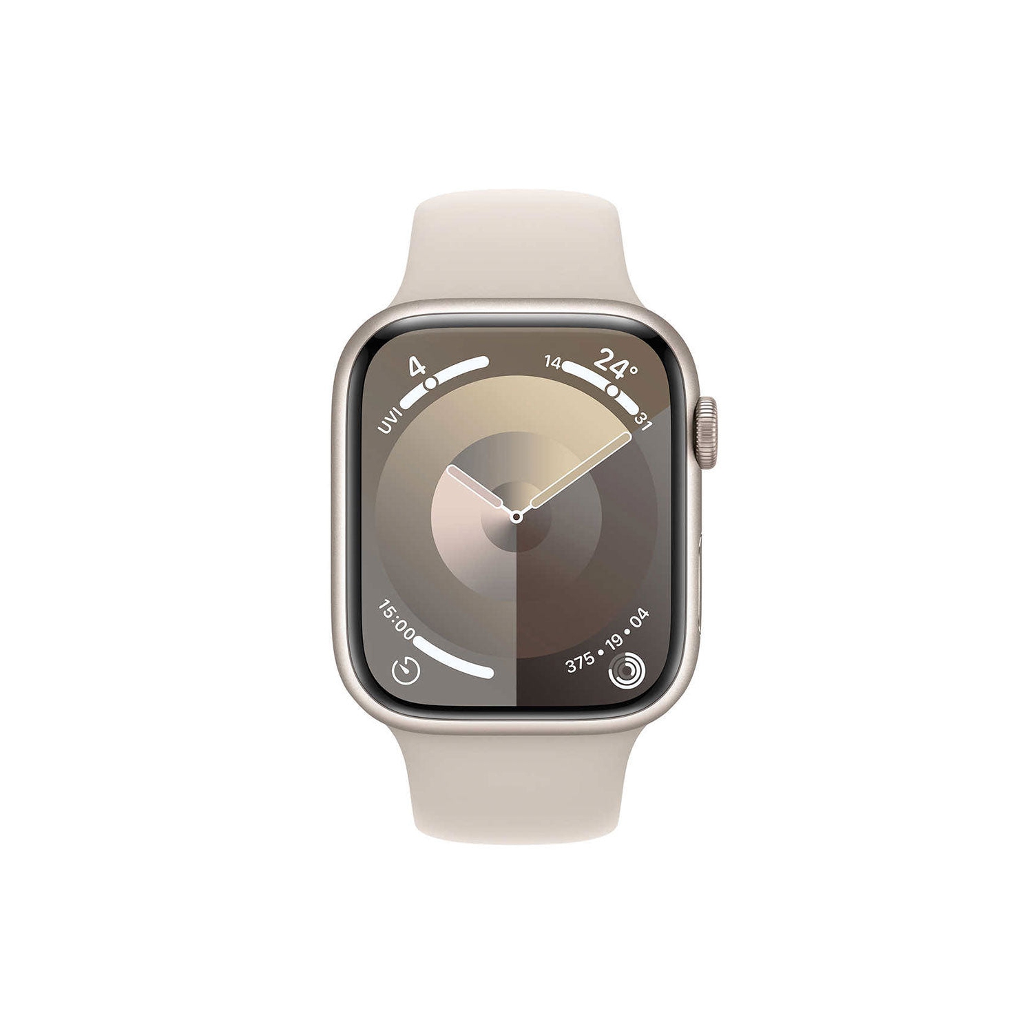 Apple Watch Series 9 45mm Starlight Aluminium Case with Starlight Sport Band - Medium / Large 160-210mm (Brand New)