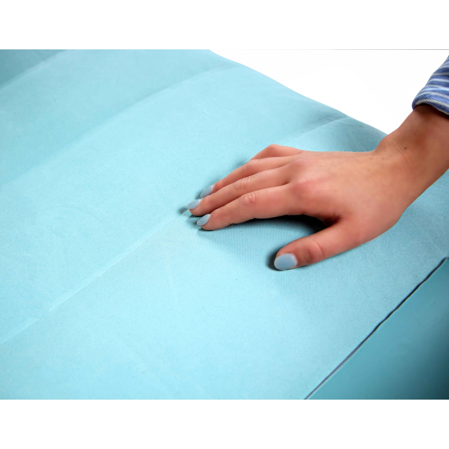 Cloud Oxford Fabric Inflatable Swimming Pool Chaise Lounger - 52" - Blue