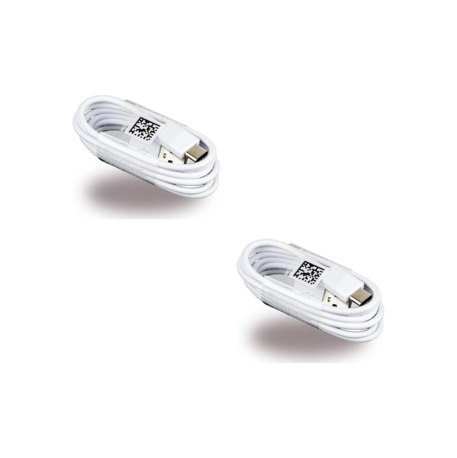 2 PACK USB to Type C Fast Charging Charger Data & Sync Cable for iPhone 15 Series / Samsung Galaxy Series / Motorola / LG / Google Phones, White(FREE SHIPPING)