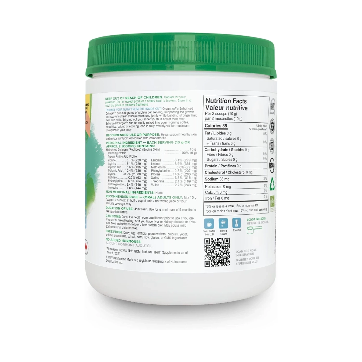 Grass-Fed Hydrolyzed Collagen Peptides Powder - Hair, Skin, Nails, Joints | Unflavored & Non-GMO