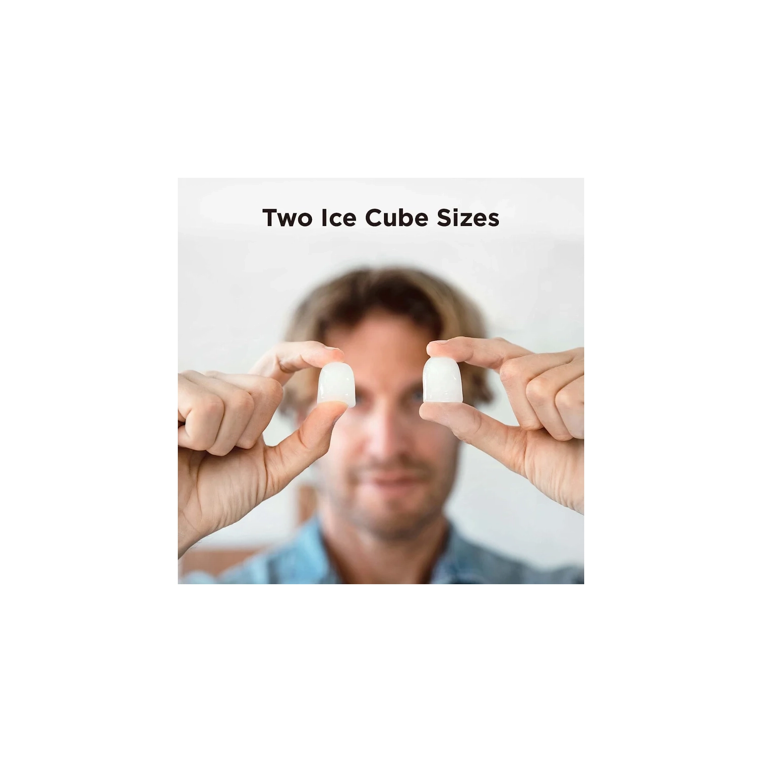 Ice Maker Countertop: 9 Cubes in 6 Mins, 26lbs in 24Hrs, Self-Cleaning, Ice Scoop, Basket, 2 Bullet Ice Sizes - Home, Kitchen, Office, Bar, Party