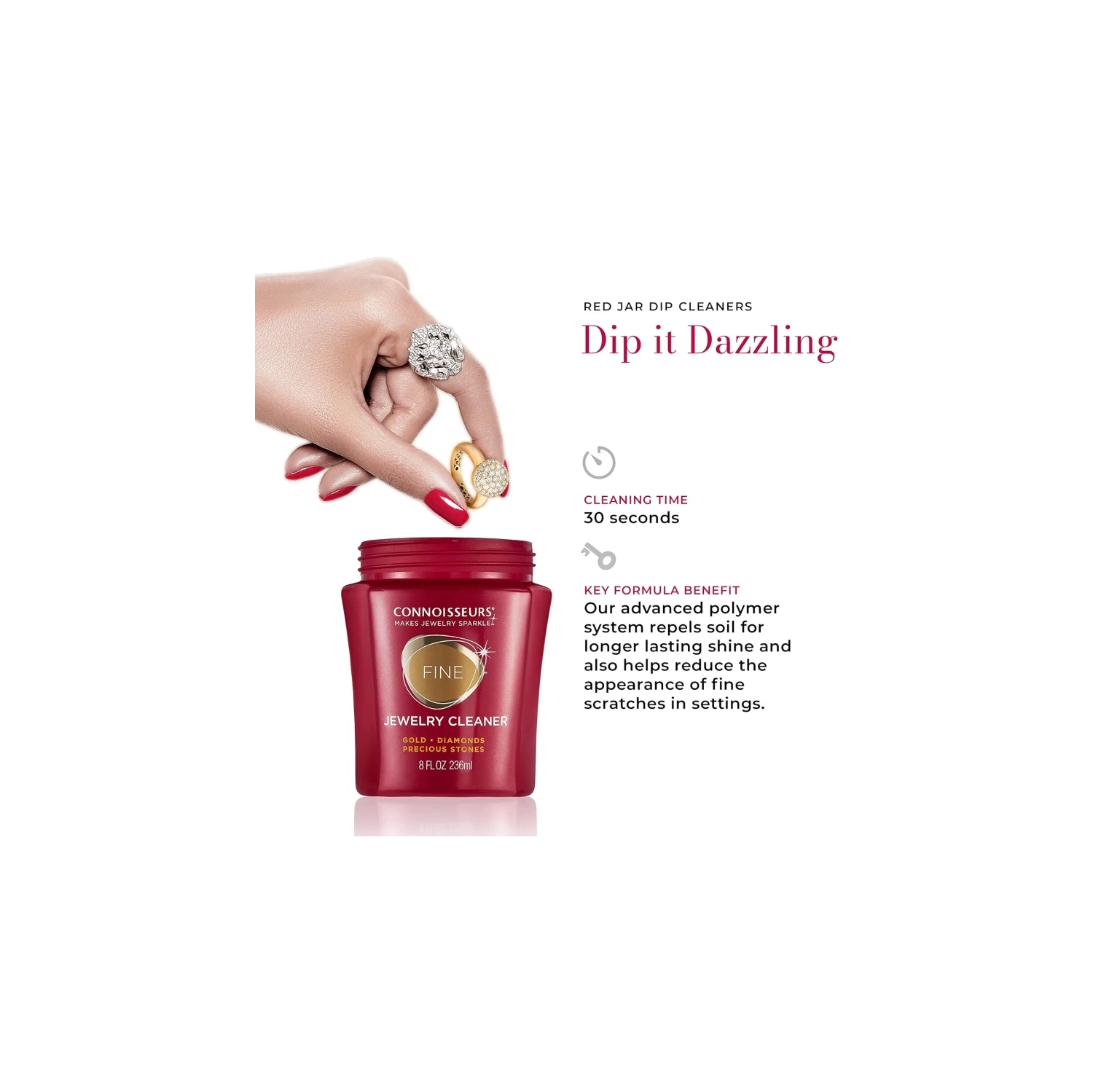 Nettoyant à bijoux CONNAISSEURS, 8 oz liq. - Doré, paquet de 1