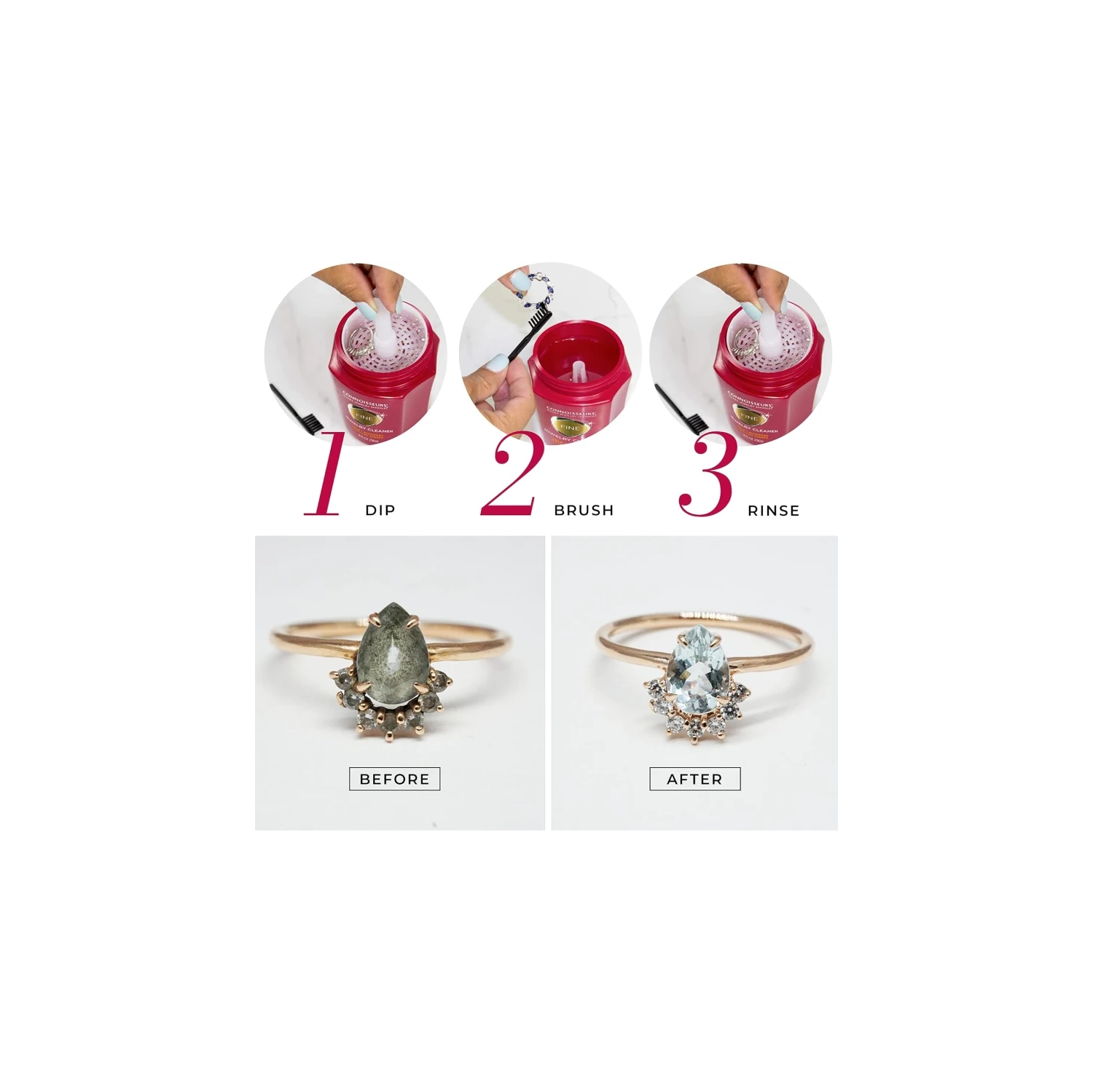 Nettoyant à bijoux CONNAISSEURS, 8 oz liq. - Doré, paquet de 1