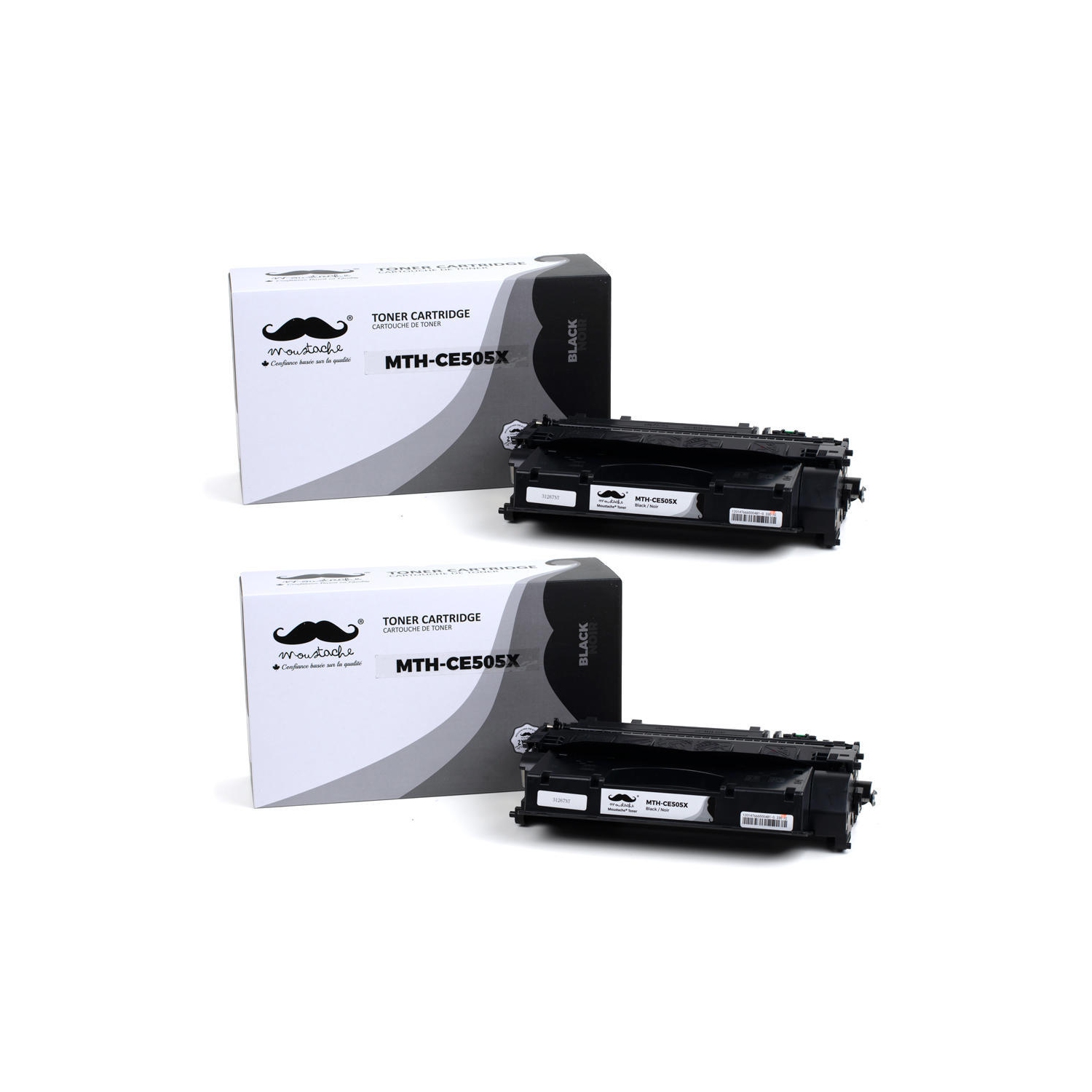 Compatible HP 05X CE505X Black Toner Cartridge High Yield - Moustache® - 2/Pack