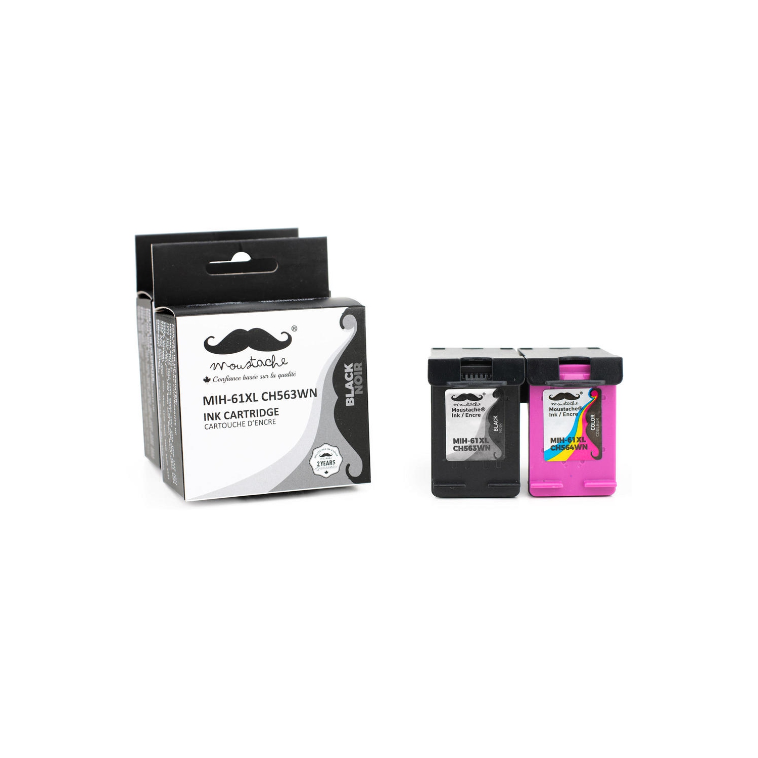 Remanufactured HP 61XL Ink Cartridge Combo High Yield - Moustache®