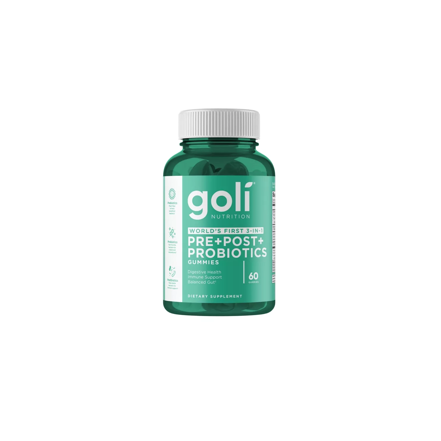 Goli Nutrition Pre + Post + Probiotics Vegan Gummies - 60ct