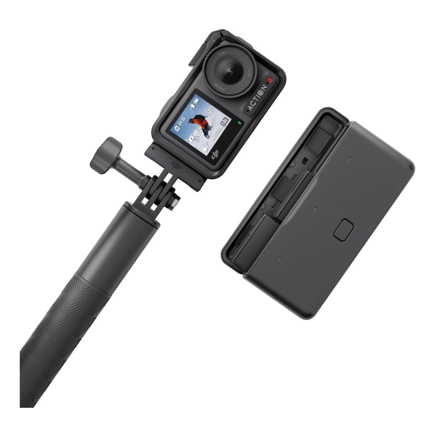 DJI Osmo Action 4 Adventure Combo - 4K/120fps Waterproof Action Camera with a 1/1.3-Inch Sensor, 10-bit & D-Log M Color Performance, Up to 7.5 h with 3 Batteries, Outdoor Camera