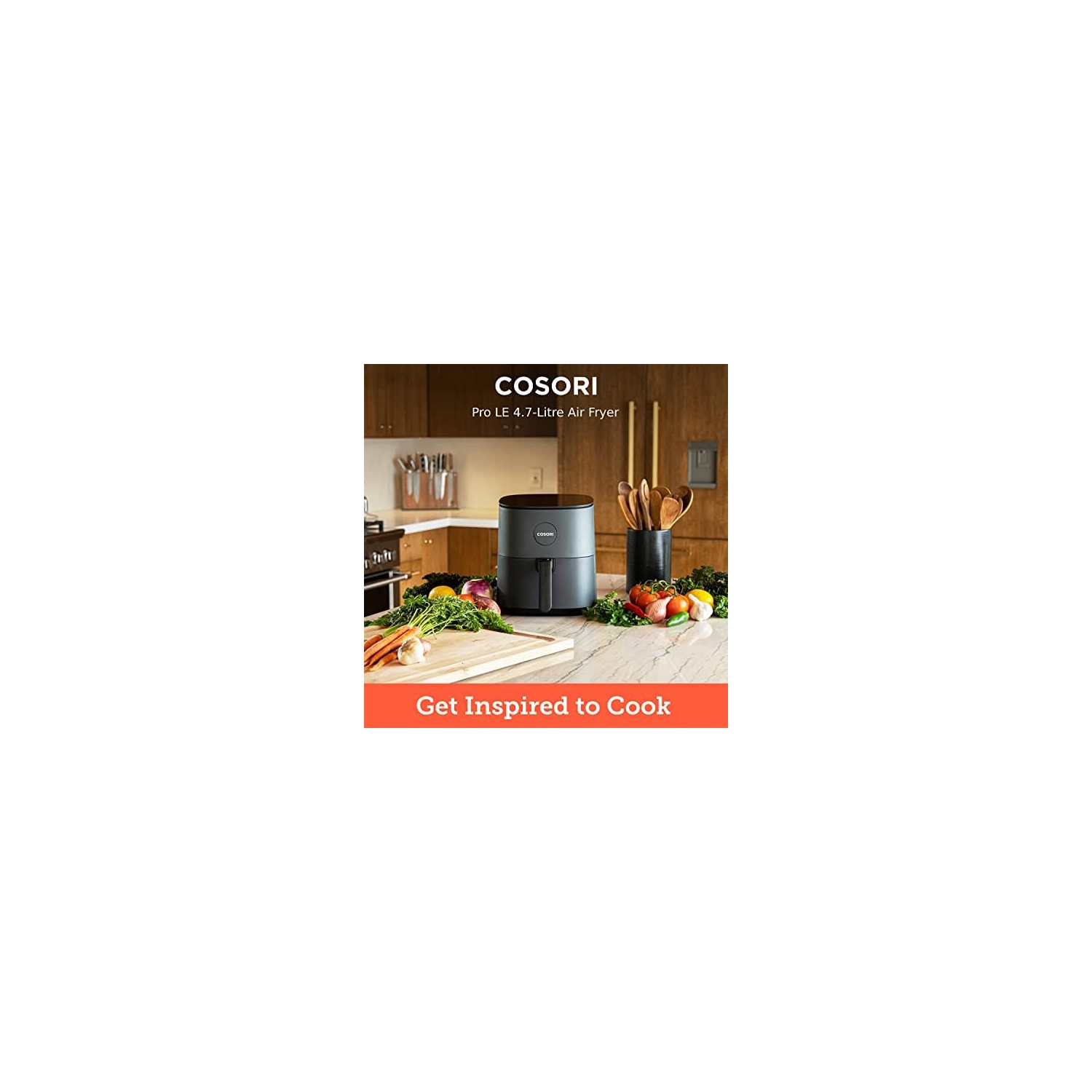 COSORI Air Fryer 5Qt(4.7L), 9-In-1 Less Oil Airfryer Oven, UP to 450℉, Quiet Operation, 30 Exclusive Recipes, Nonstick Basket, Compact, Dishwasher
