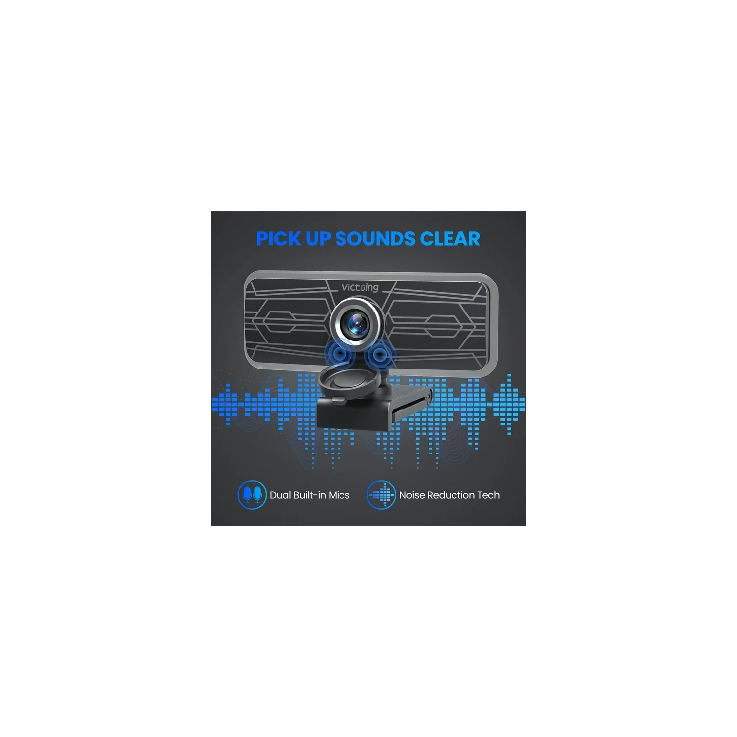 VicTsing PC317A 1080P Webcam with Dual Microphones & Privacy Cover