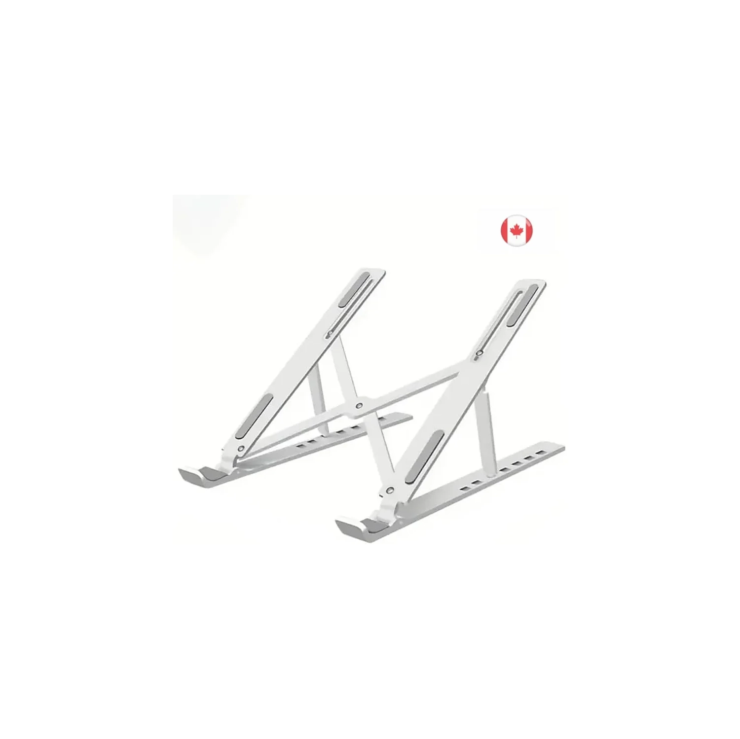 Laptop Stand for Desk - Adjustable, Portable Holder with Ventilated Cooling - MacBook, Lenovo, Dell, HP - White