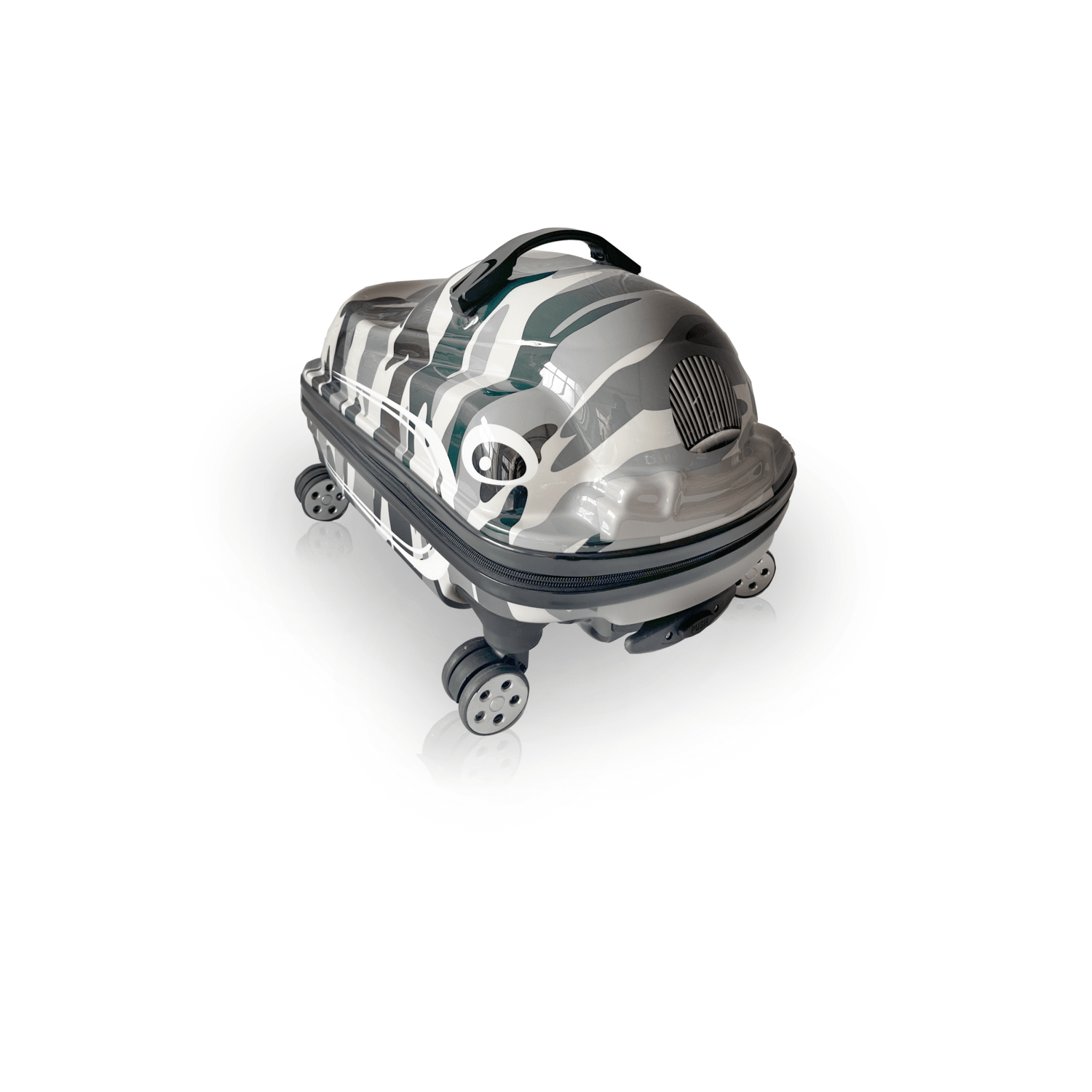 Valise porteuse rigide Dashmobile de Tucci-Kids - Camouflage gris