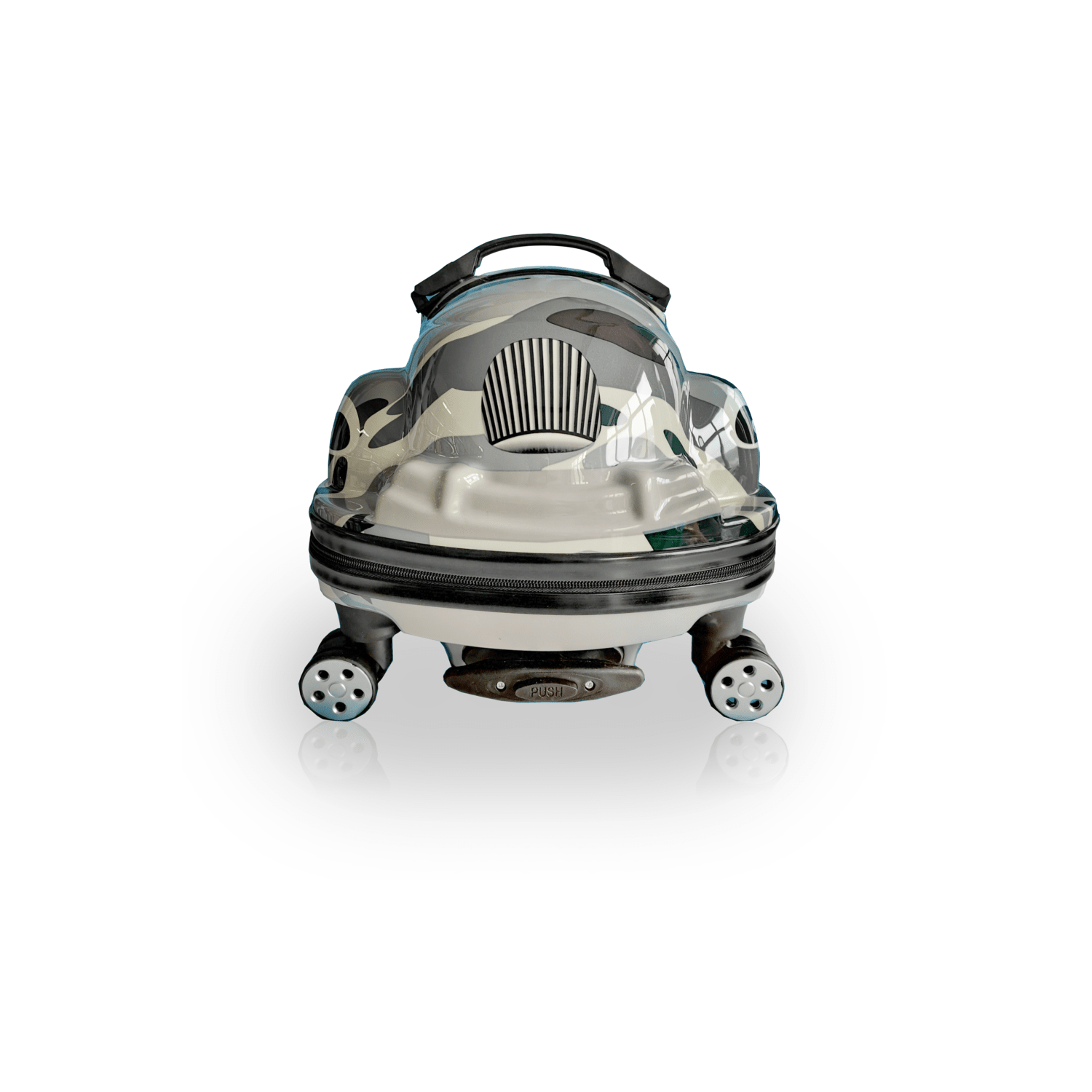 Valise porteuse rigide Dashmobile de Tucci-Kids - Camouflage gris