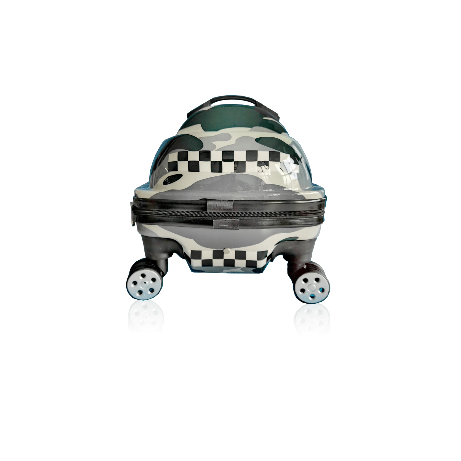 Valise porteuse rigide Dashmobile de Tucci-Kids - Camouflage gris