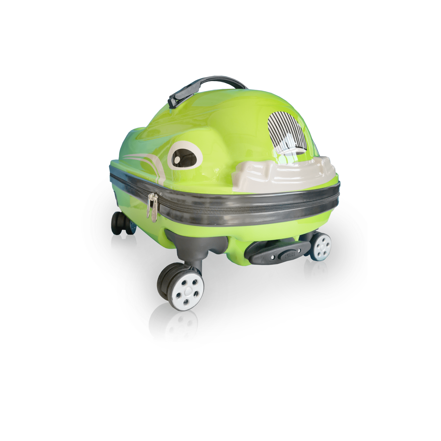 Tucci-Kids Dashmobile Hard-Shell Ride-On Suitcase Luggage - Lemon Green