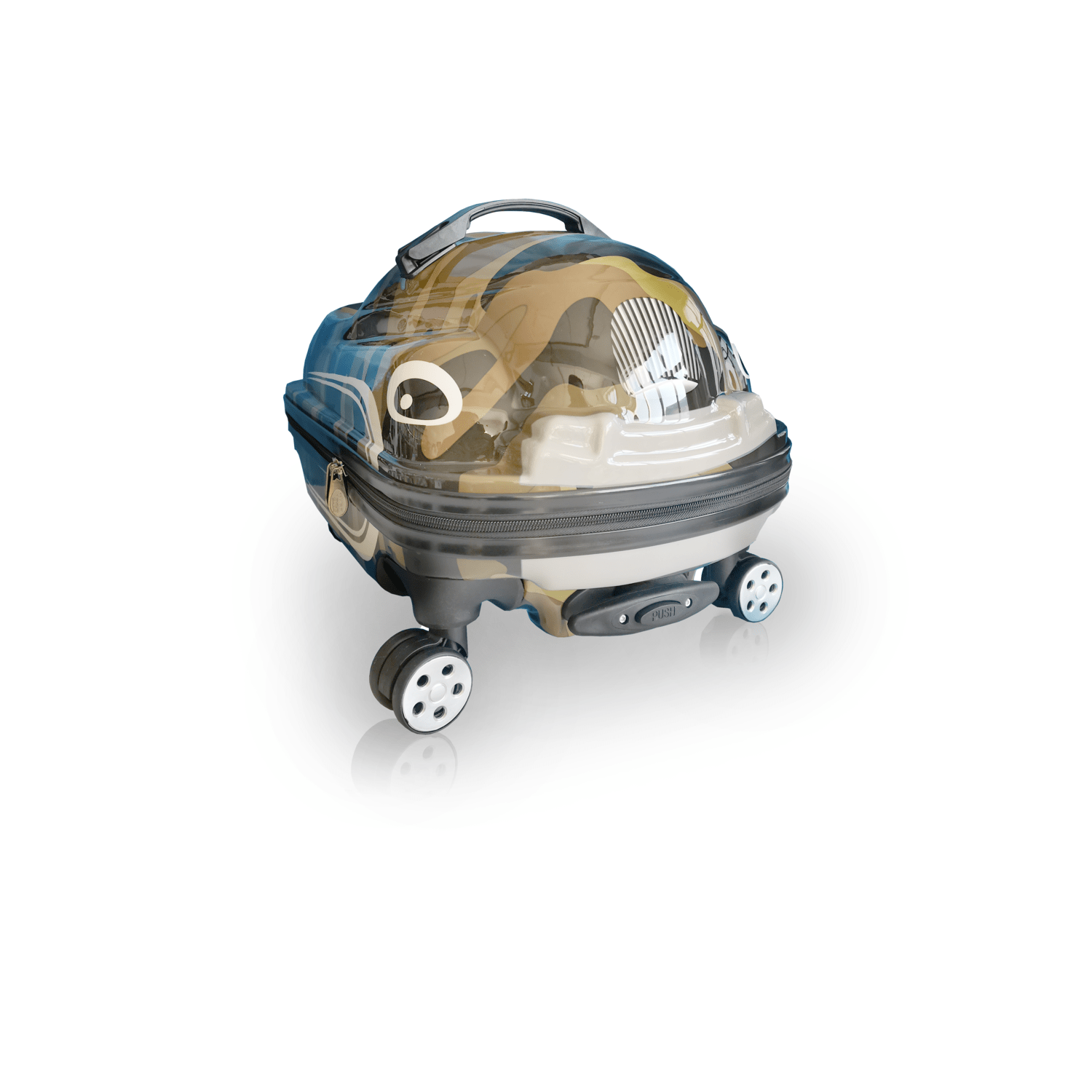 Tucci-Kids Dashmobile Hard-Shell Ride-On Suitcase Luggage for Kids - Dark Camo