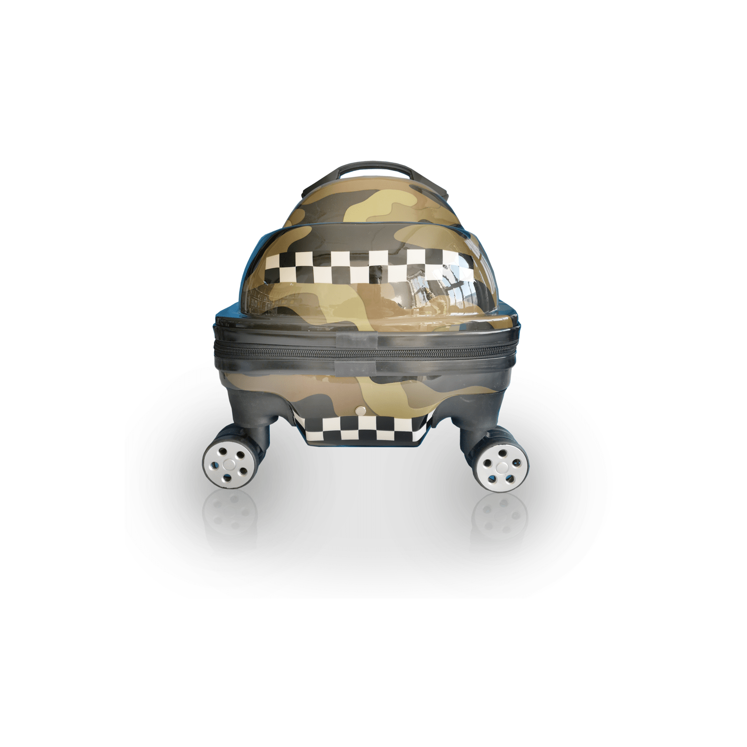 Tucci-Kids Dashmobile Hard-Shell Ride-On Suitcase Luggage for Kids - Dark Camo