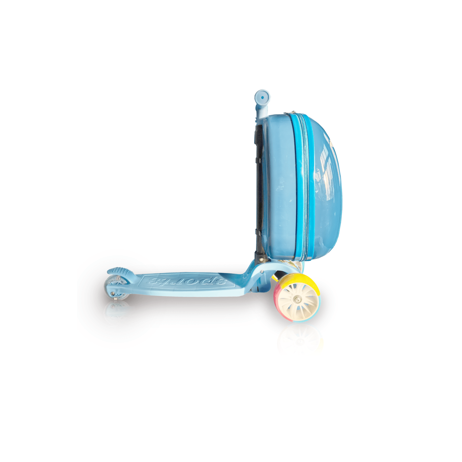 Tucci Kids Hardside Scooter Ride On Suitcase for Kids - Cute Lightweight Kids Luggage with Wheels