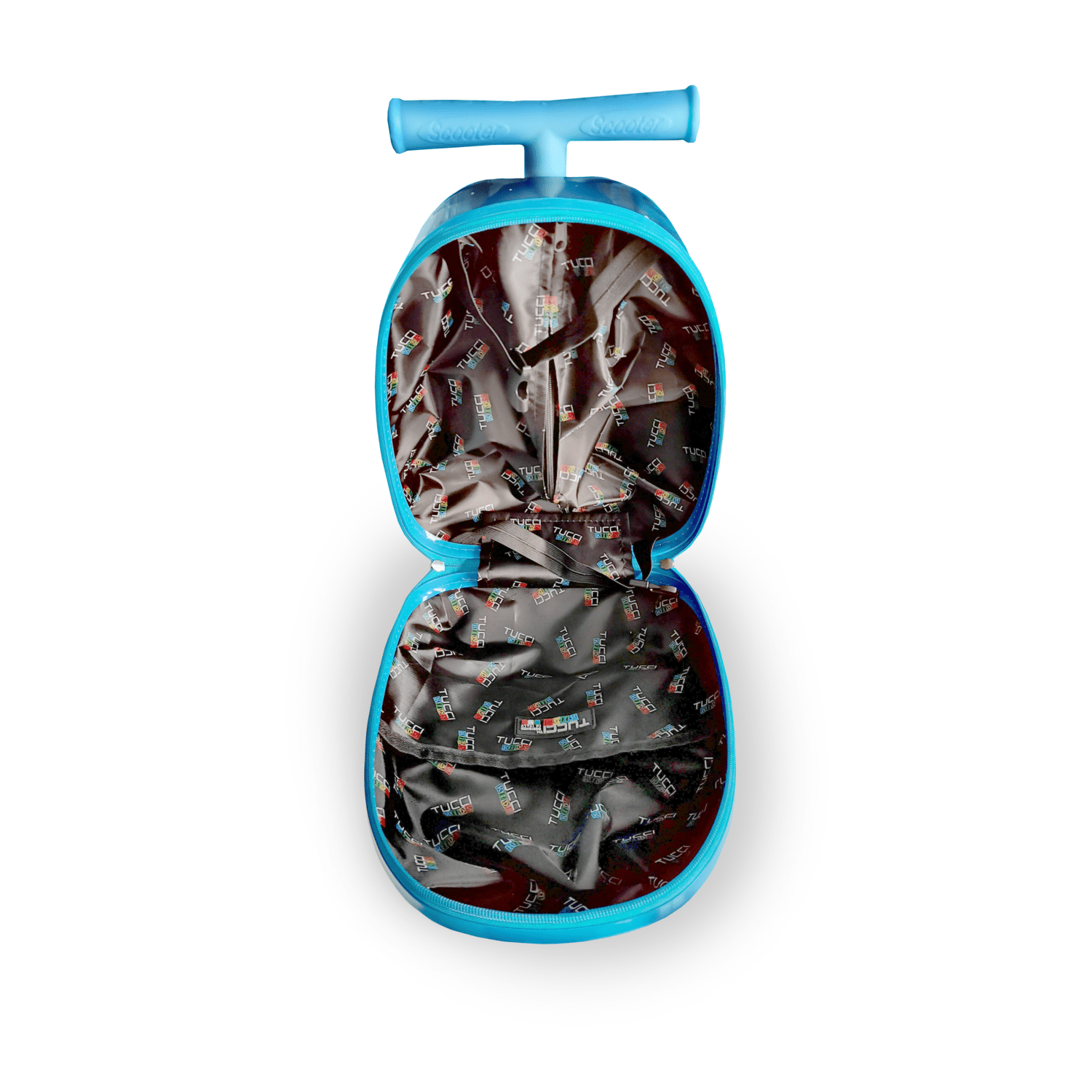 Tucci Kids Hardside Scooter Ride On Suitcase for Kids - Cute Lightweight Kids Luggage with Wheels