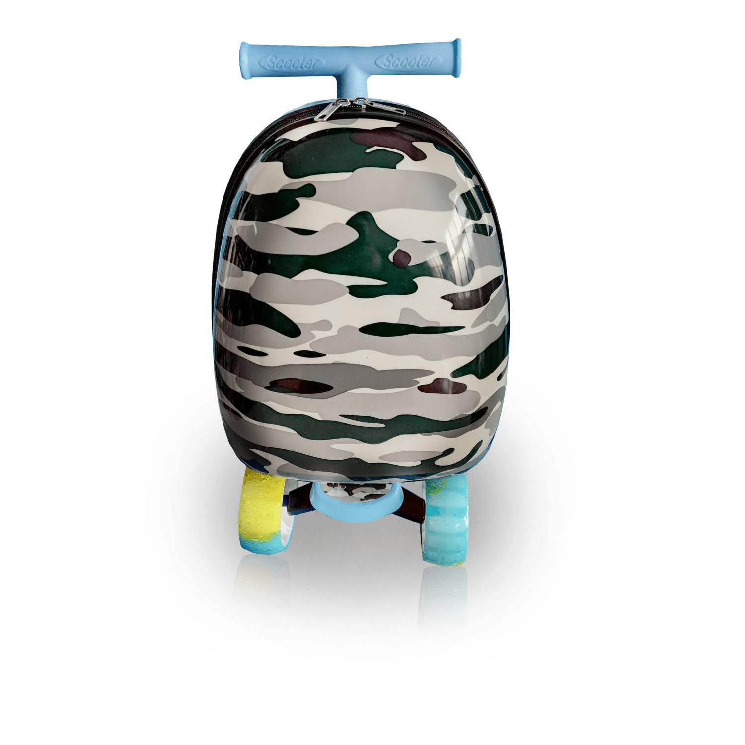 Tucci Kids Hardside Scooter Ride On Suitcase for Kids - Cute Lightweight Kids Luggage with Wheels