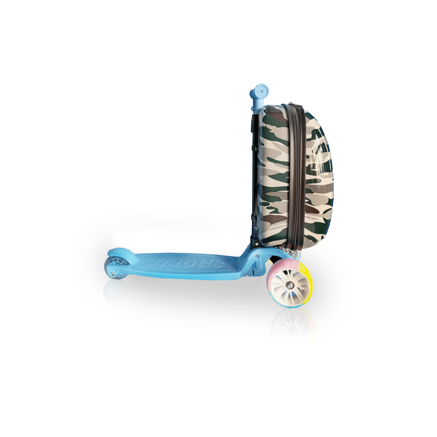 Tucci Kids Hardside Scooter Ride On Suitcase for Kids - Cute Lightweight Kids Luggage with Wheels