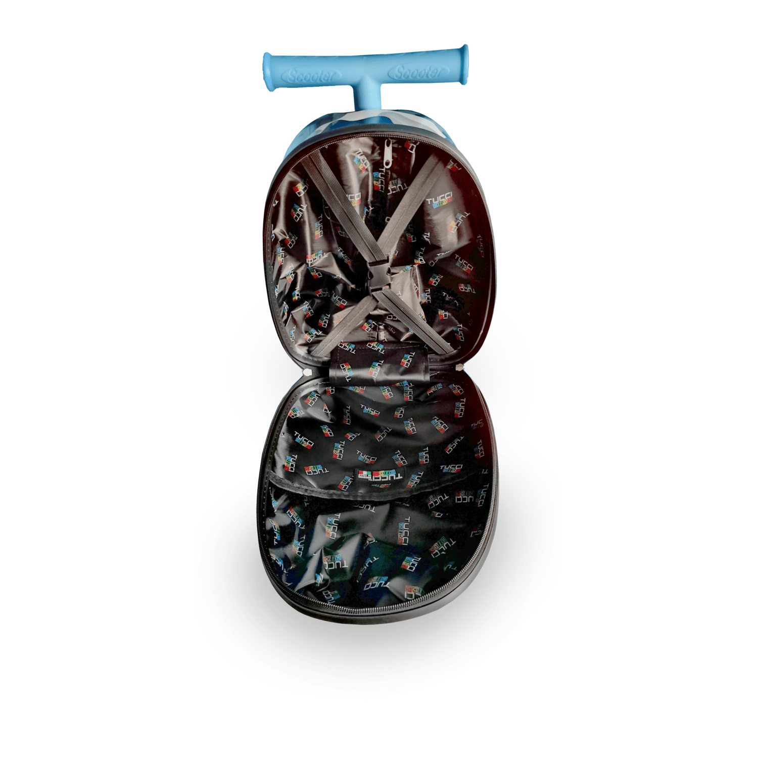 Tucci Kids Hardside Scooter Ride On Suitcase for Kids - Cute Lightweight Kids Luggage with Wheels