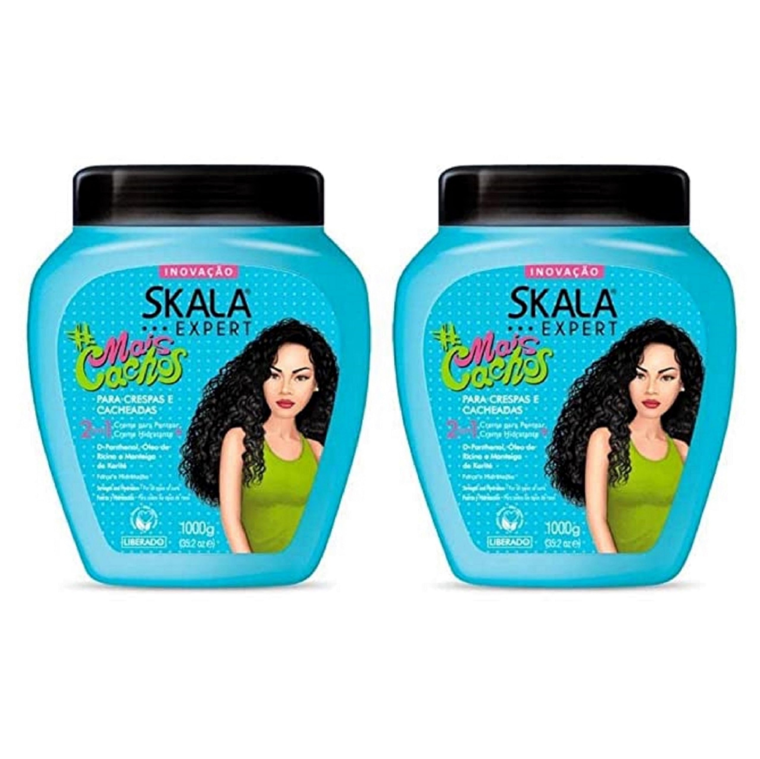 SKALA - 2 IN 1 Conditioning Treatment Cream for Curls, Hydrating, Frizz Control, 35.2oz – 2 Pack
