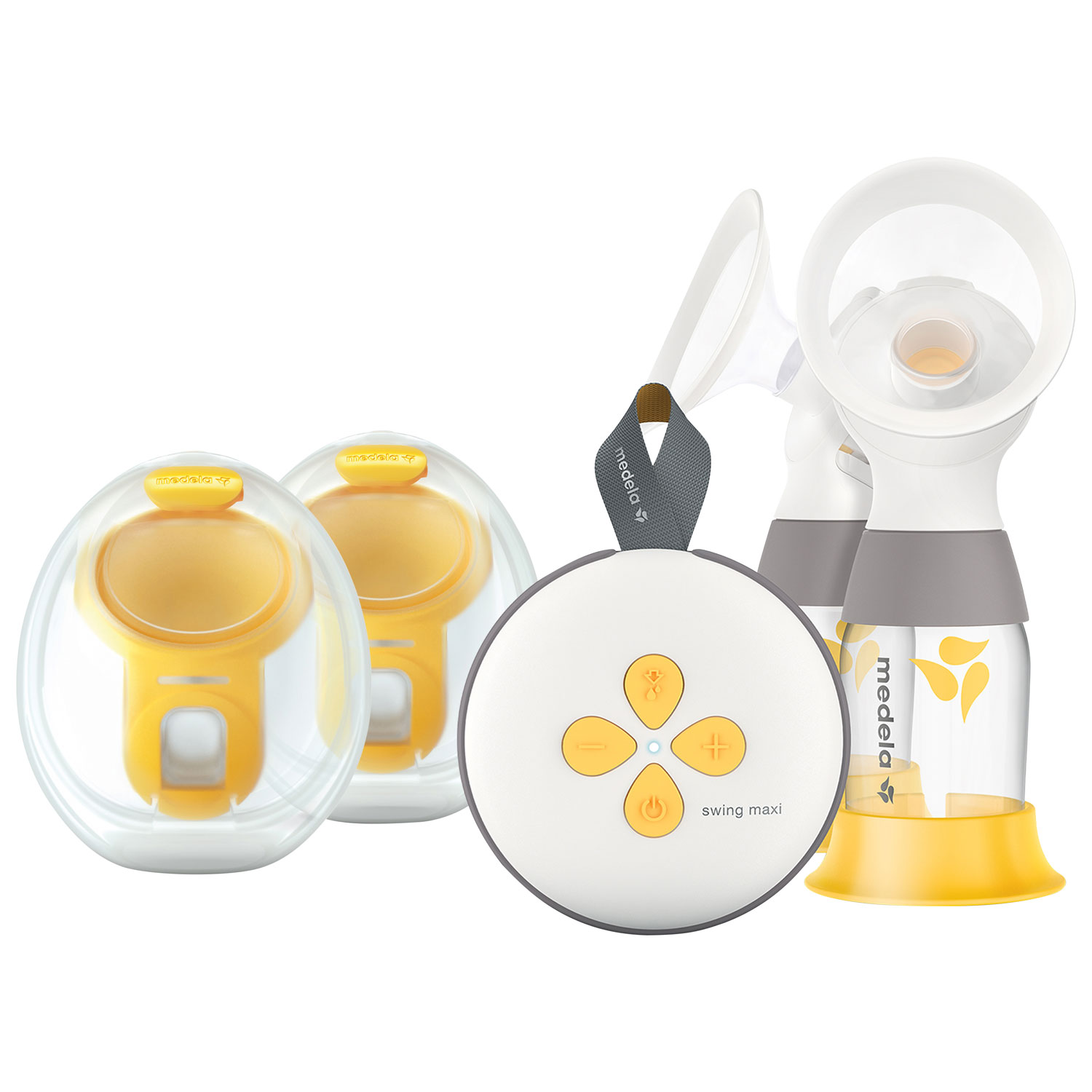 Medela Swing Maxi Hands-free Bundle with PersonalFit Flex Breast Shields and Connectors