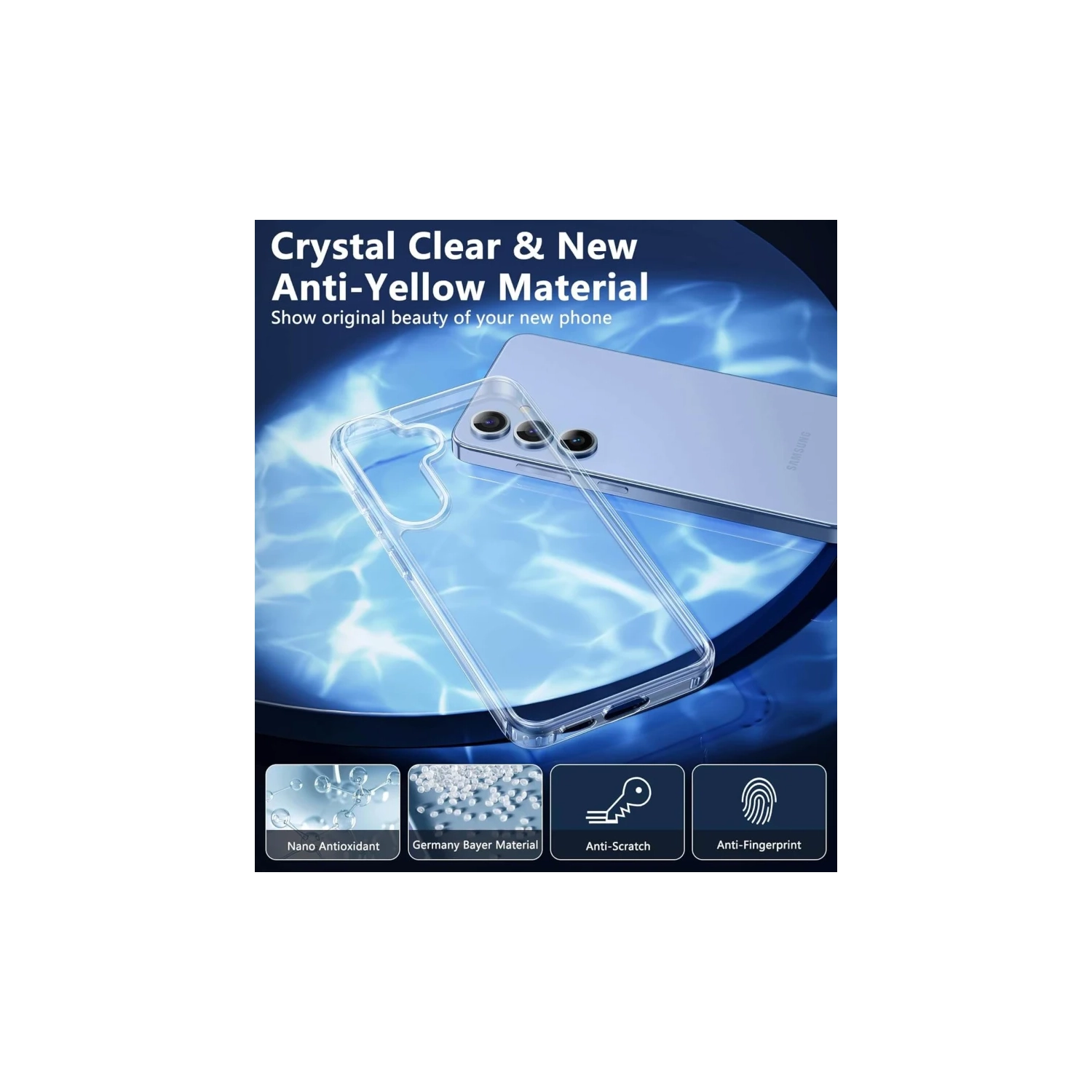 Étui antichoc transparent et mince pour Galaxy S24 de Samsung - résistant au jaunissement, aux rayures, aux chutes et au robuste rebord protecteur