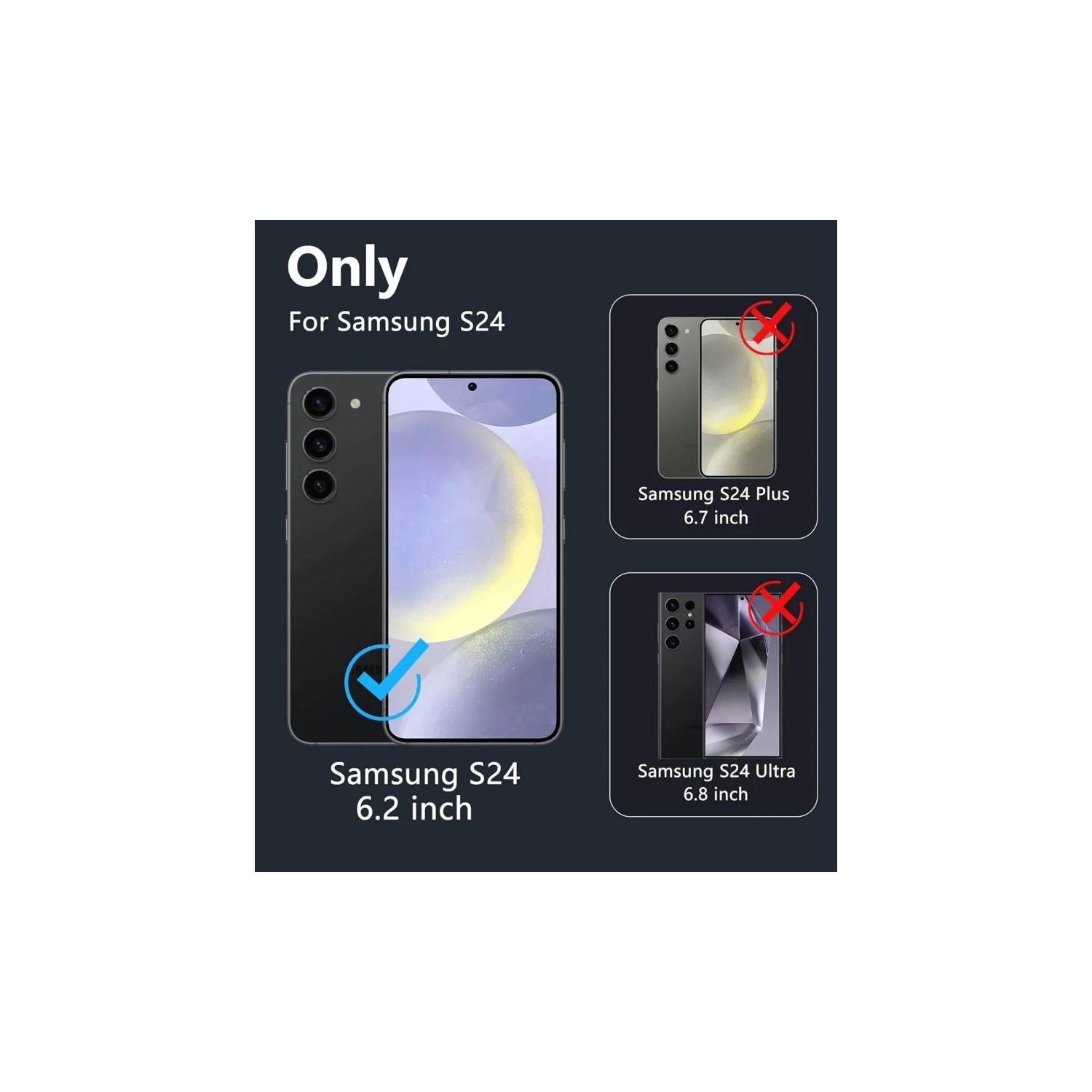 Étui antichoc transparent et mince pour Galaxy S24 de Samsung - résistant au jaunissement, aux rayures, aux chutes et au robuste rebord protecteur