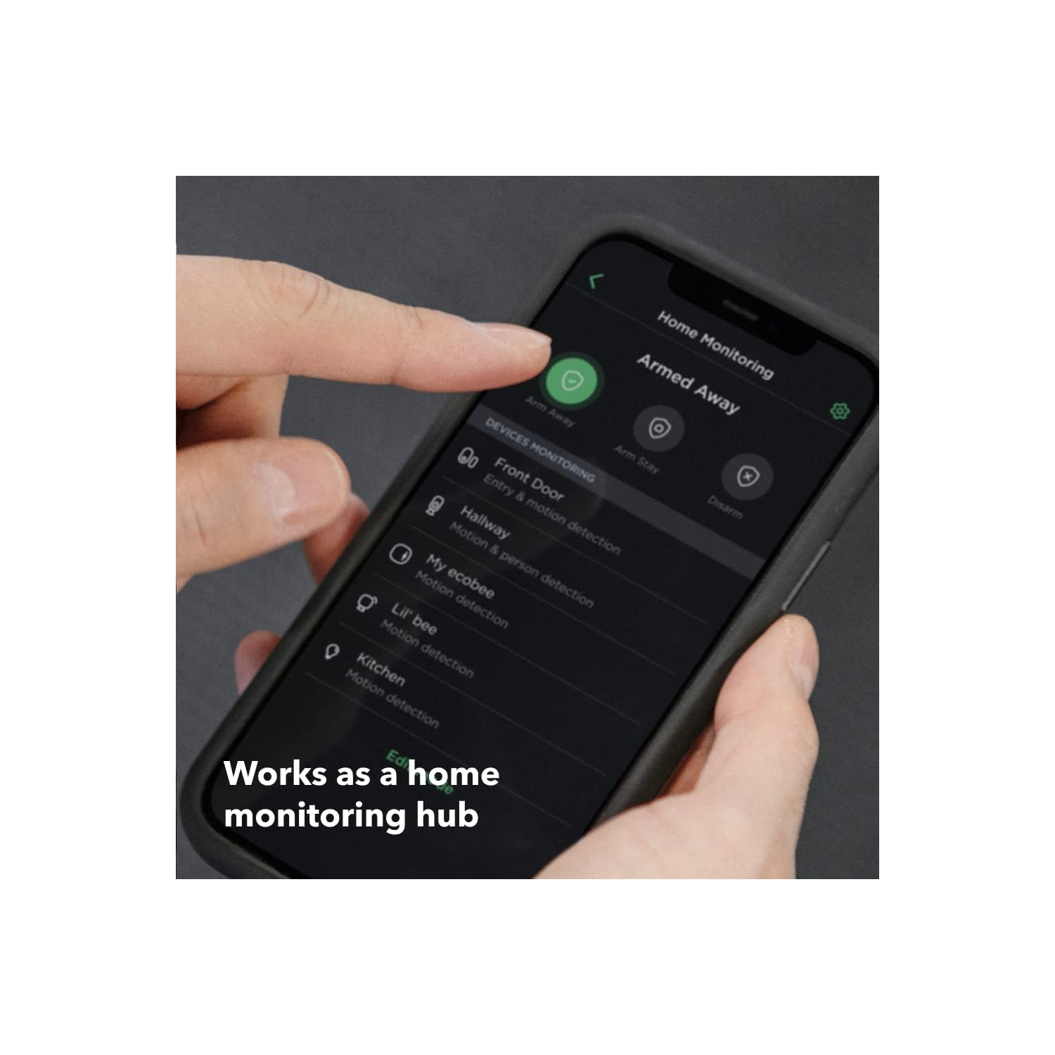 Thermostat intelligent Premium d'ecobee avec capteur intelligent, moniteur de qualité de l'air intégré Siri ou Alexa, noir…