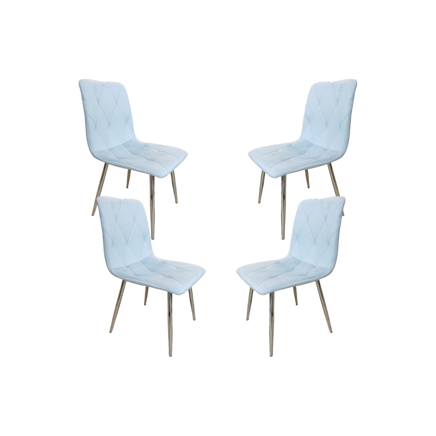 Bombay Dining Chair Grey Chrome