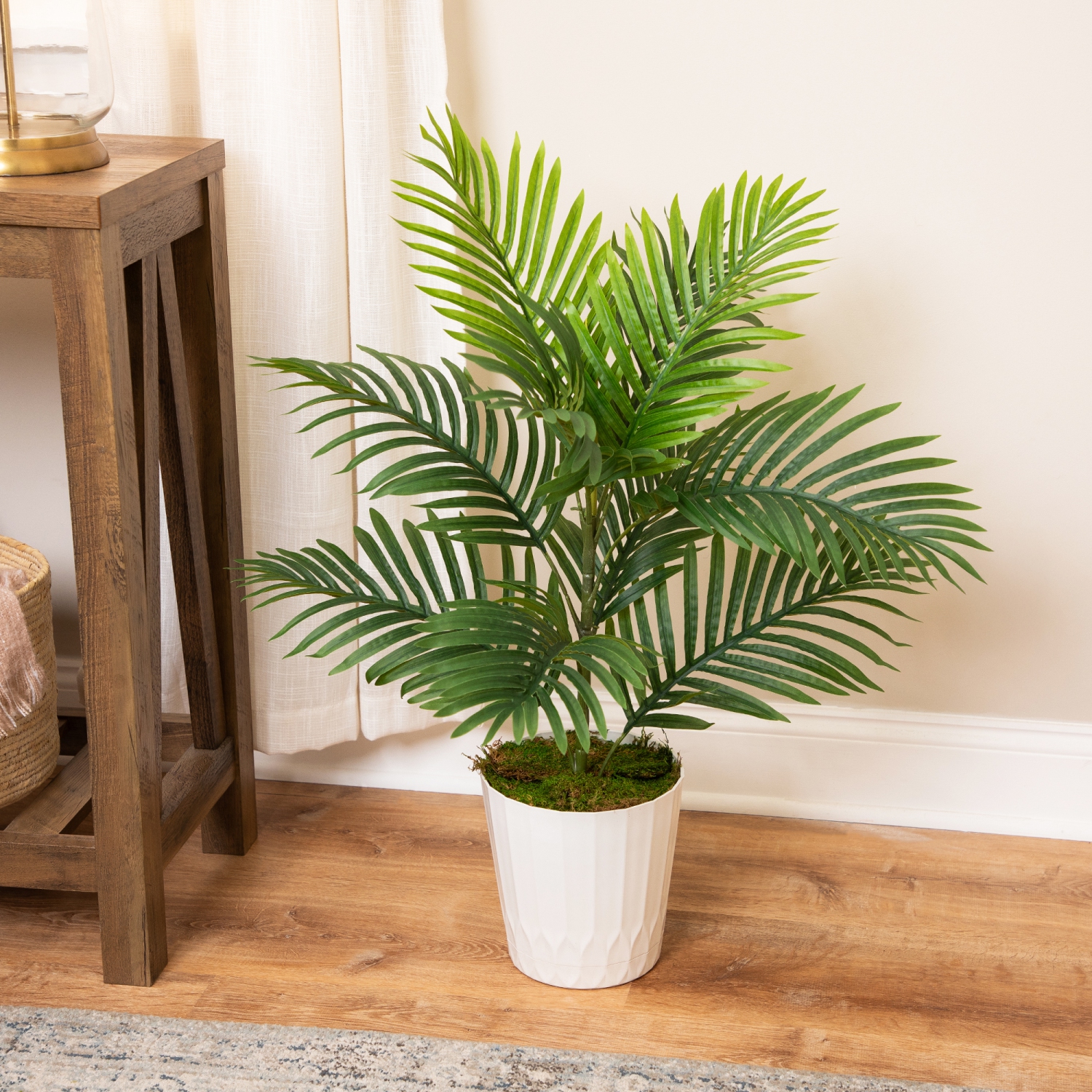 Potted Artificial Areca Palm Plant - 23.5"