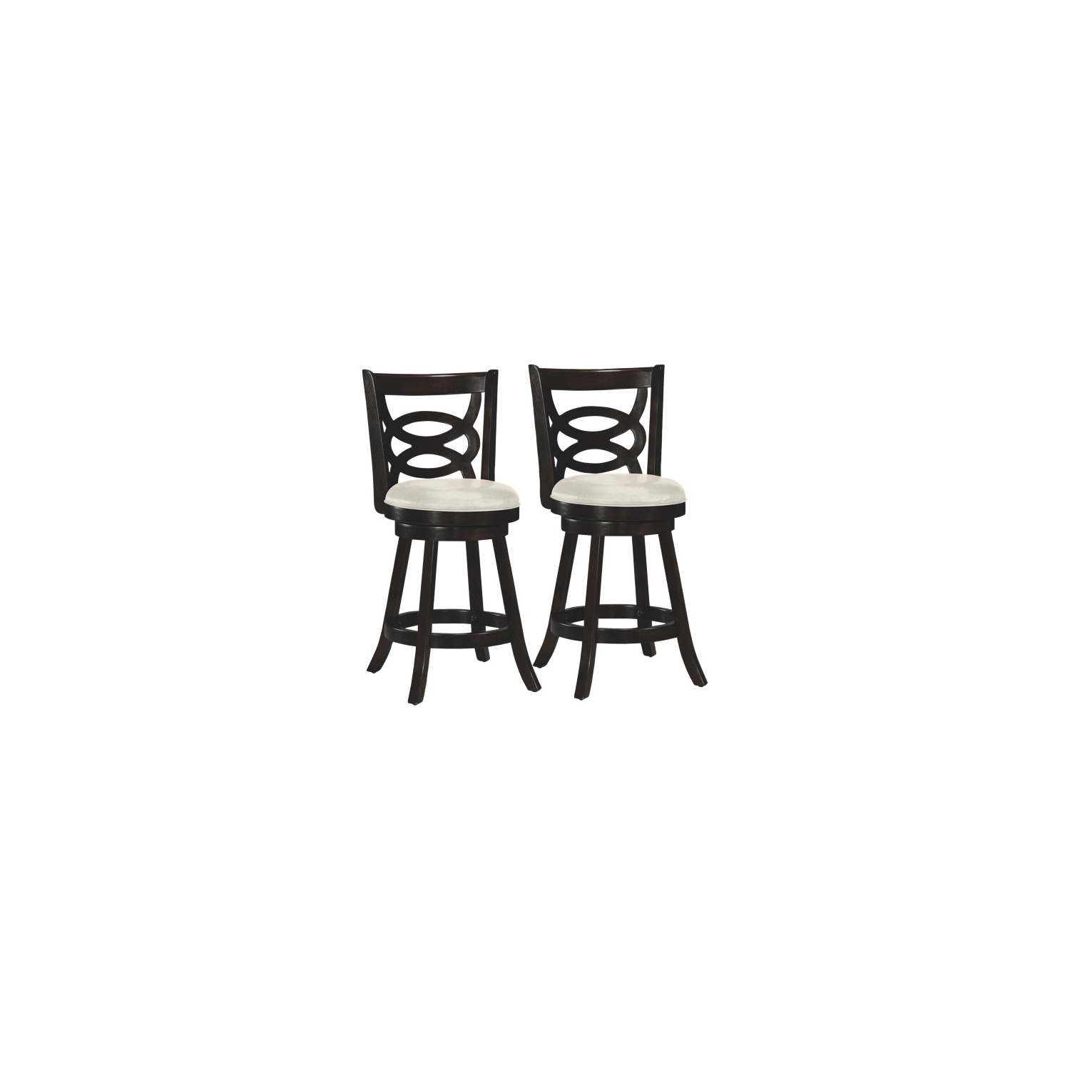 Woodgrove Transitional Counter Height Barstool - Cappuccino/White