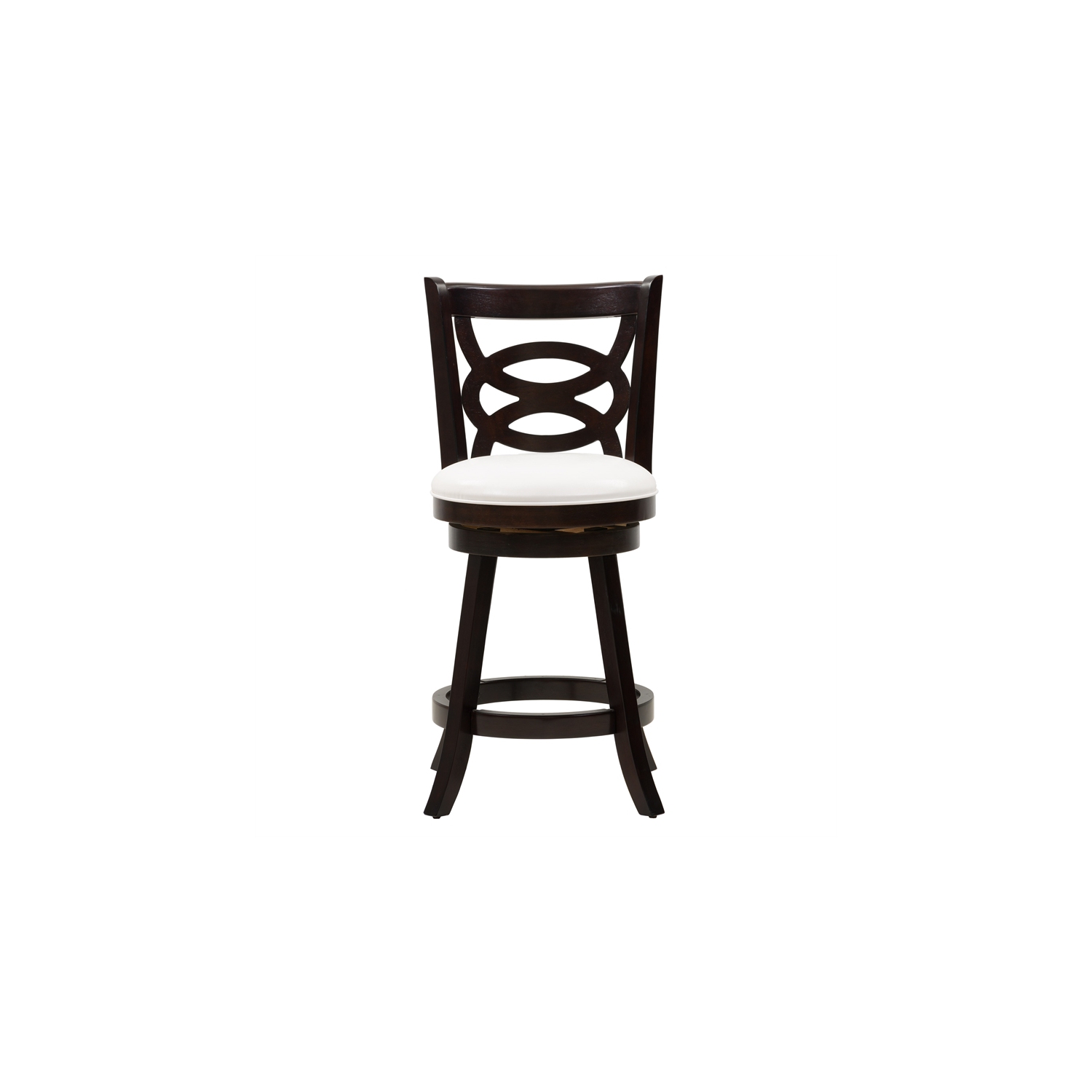 Woodgrove Transitional Counter Height Barstool - Cappuccino/White