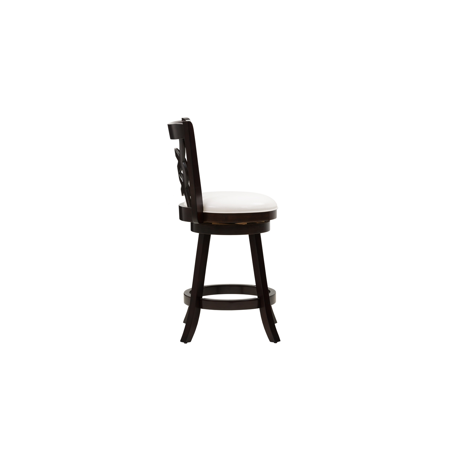 Woodgrove Transitional Counter Height Barstool - Cappuccino/White