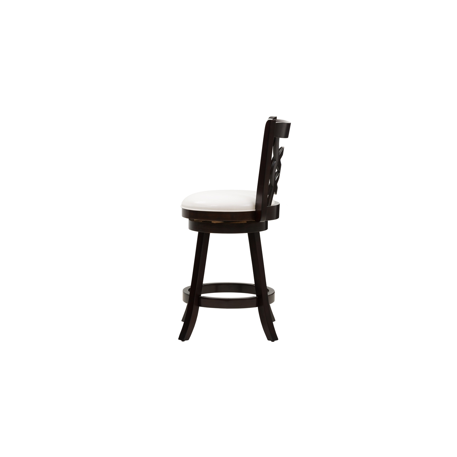 Woodgrove Transitional Counter Height Barstool - Cappuccino/White