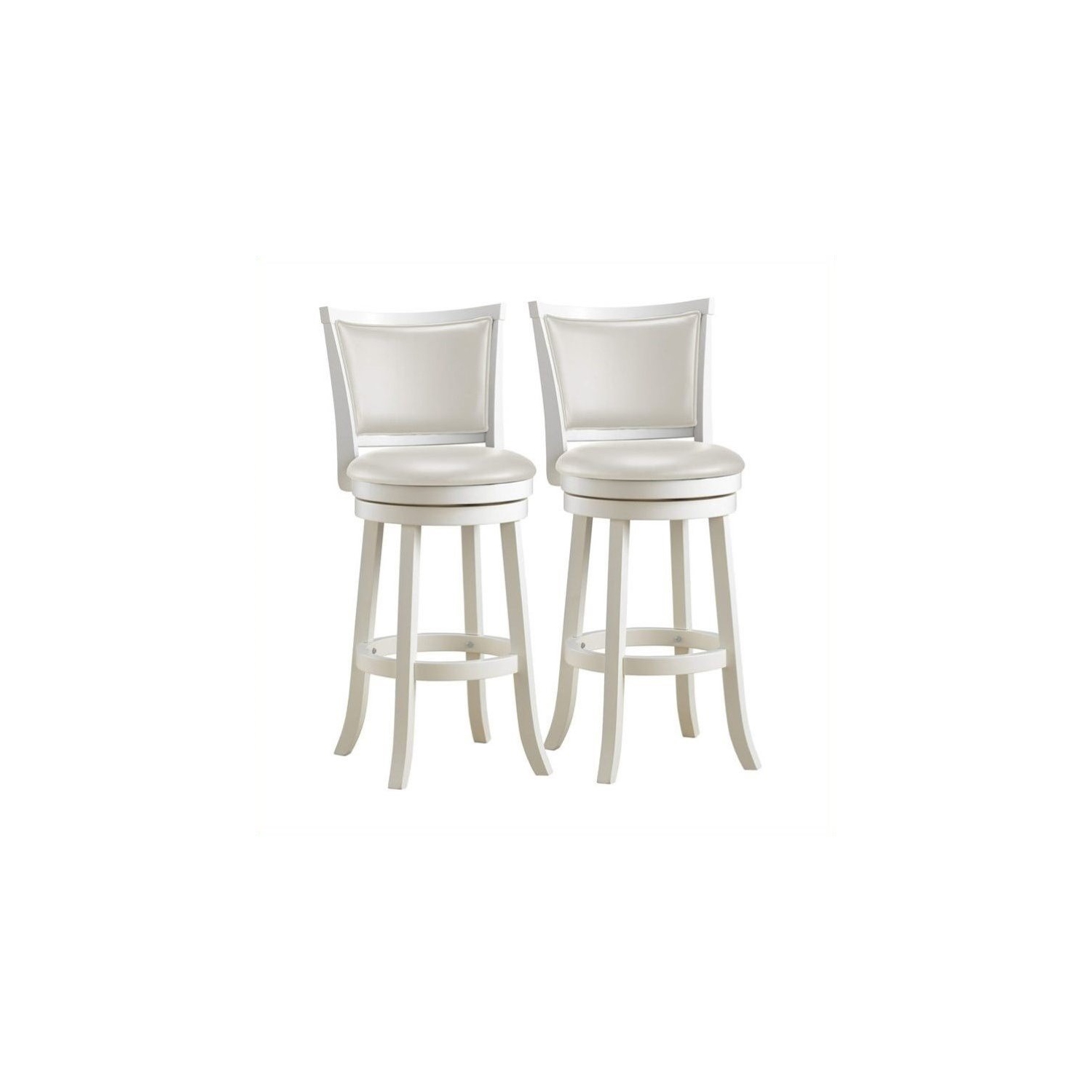 Woodgrove Transitional Bar Height Barstool - White