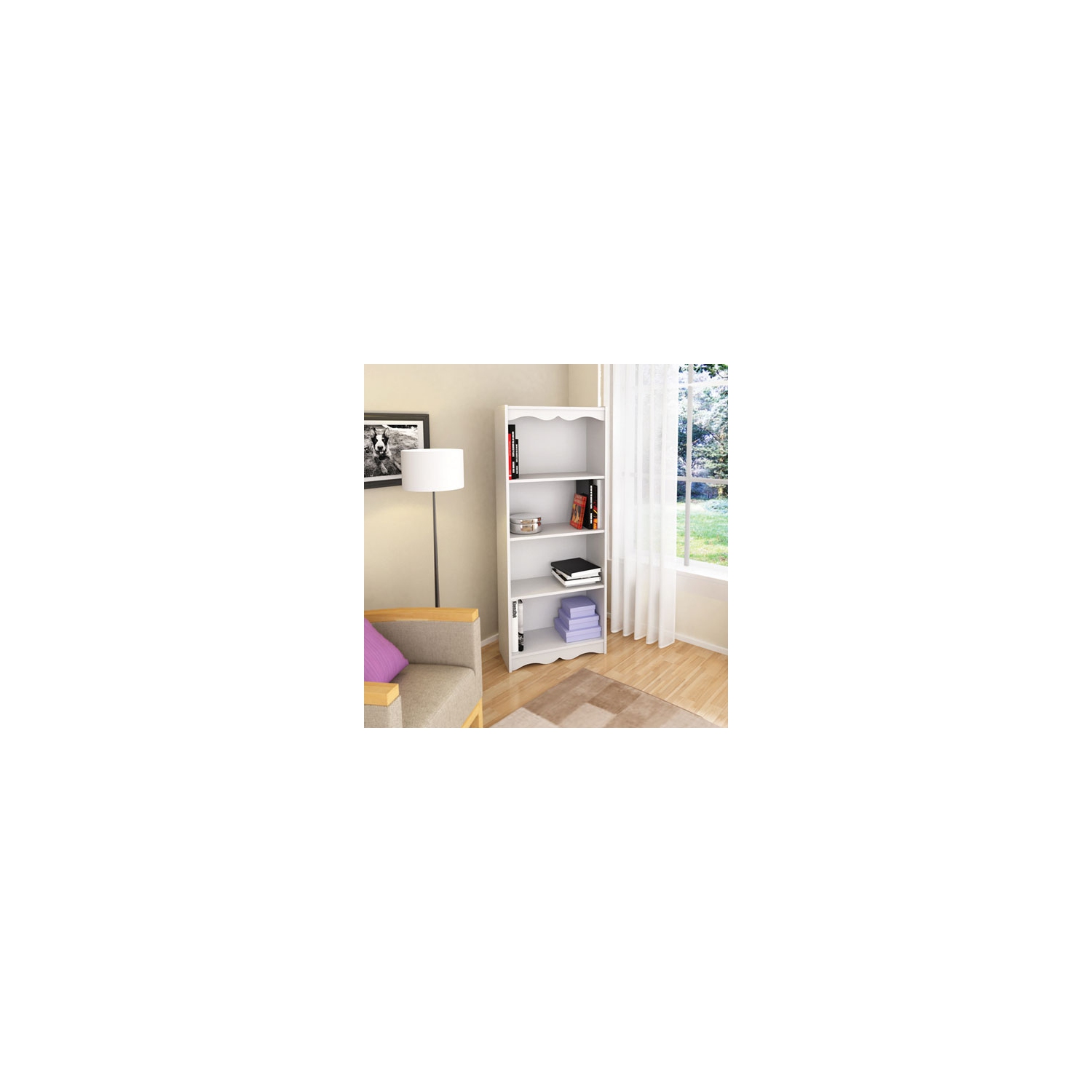 Hawthorn 60" Bookcase - White