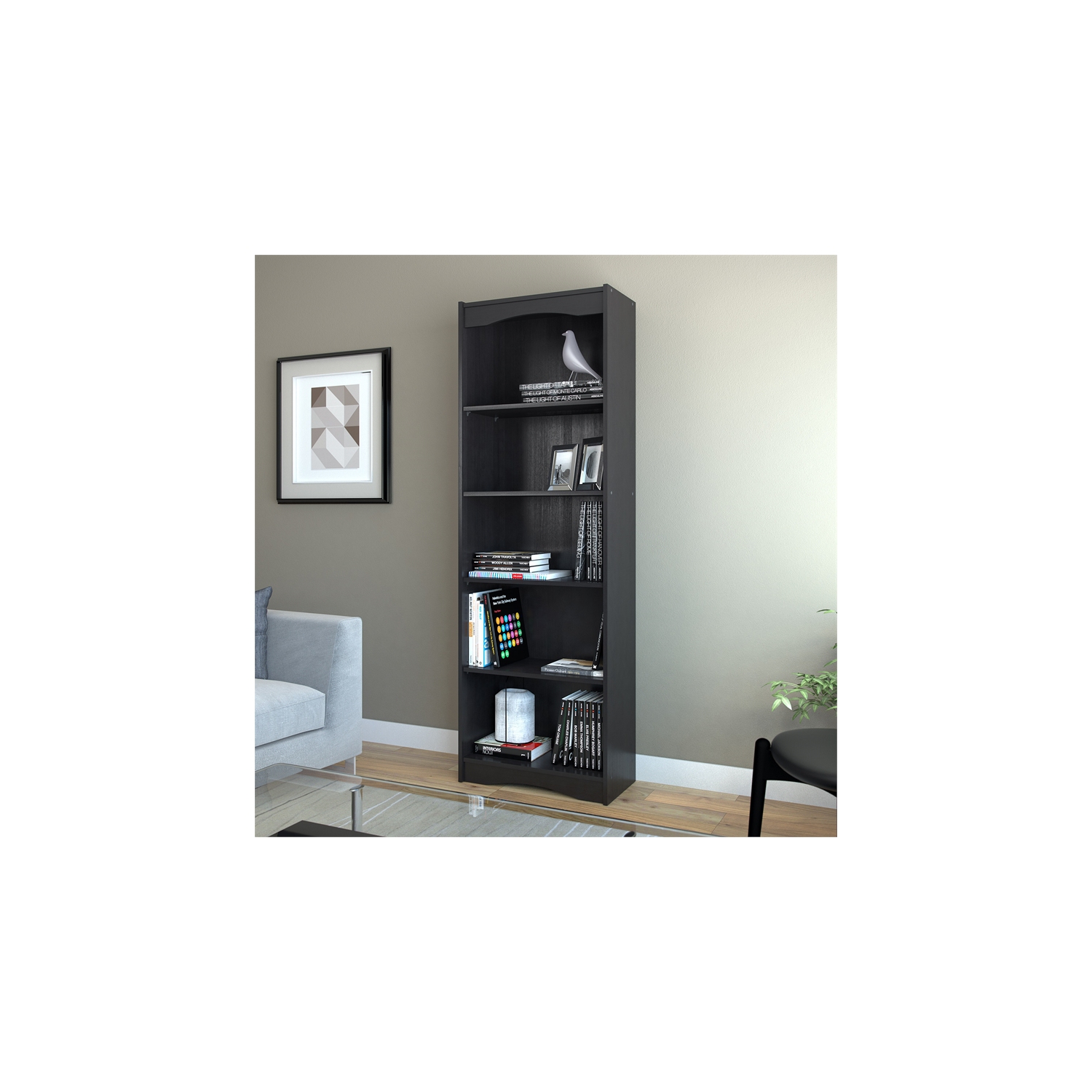 Hawthorn 72" Bookcase - Black