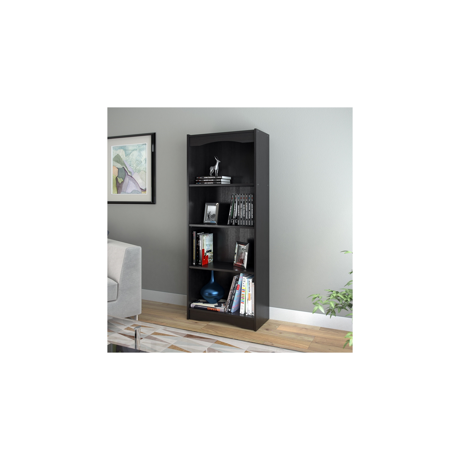 Hawthorn 60" Bookcase - Black