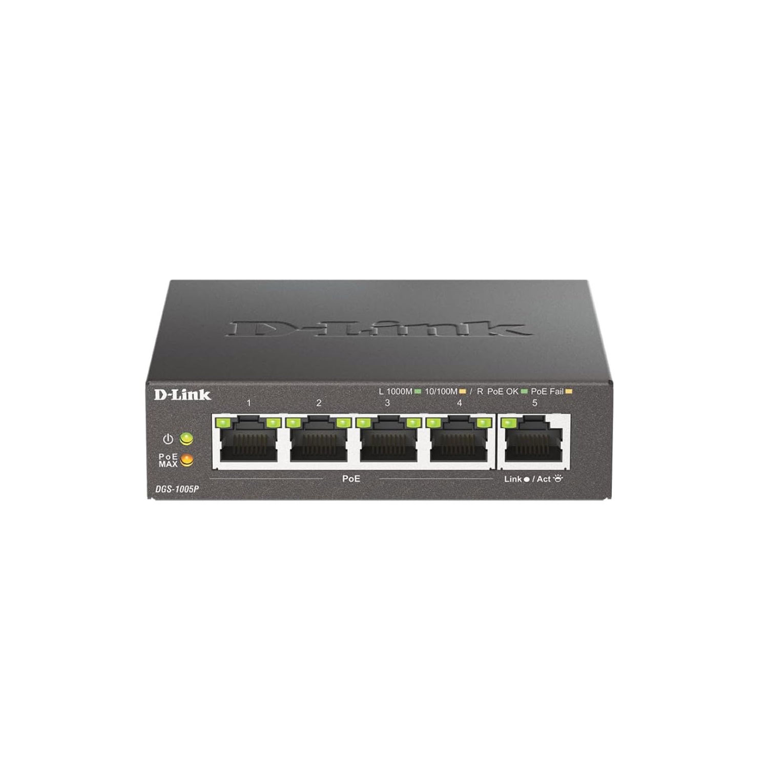 D-Link DGS-1005P 5-Port Desktop Gigabit PoE+ Switch
